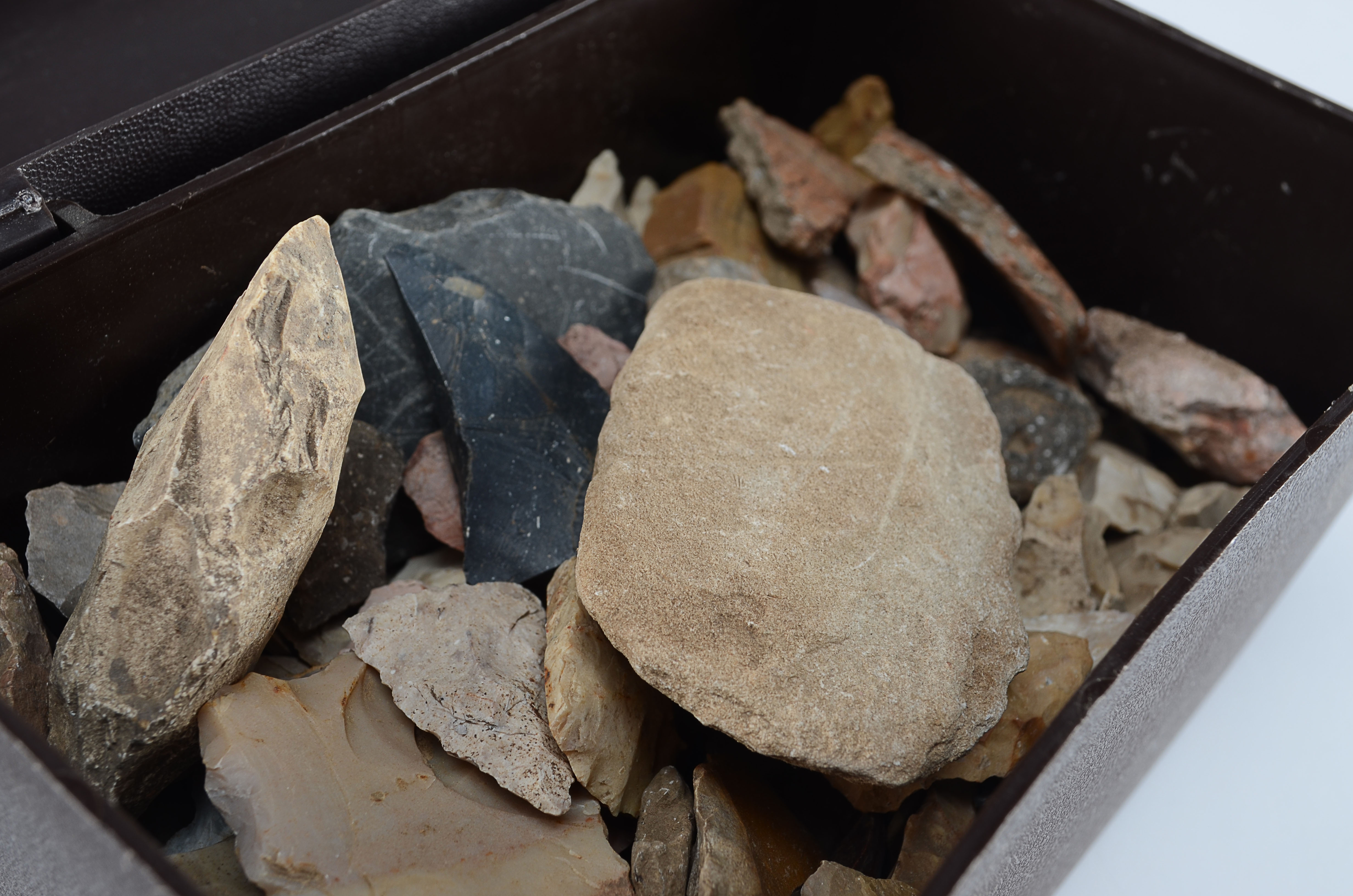 Indian Artifact Stone Tools and Flint Arrow heads.