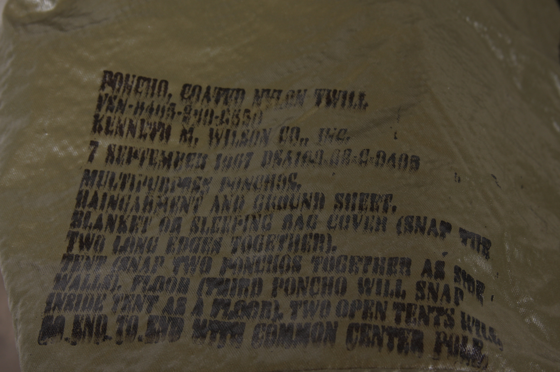 WWII Army Green Poncho