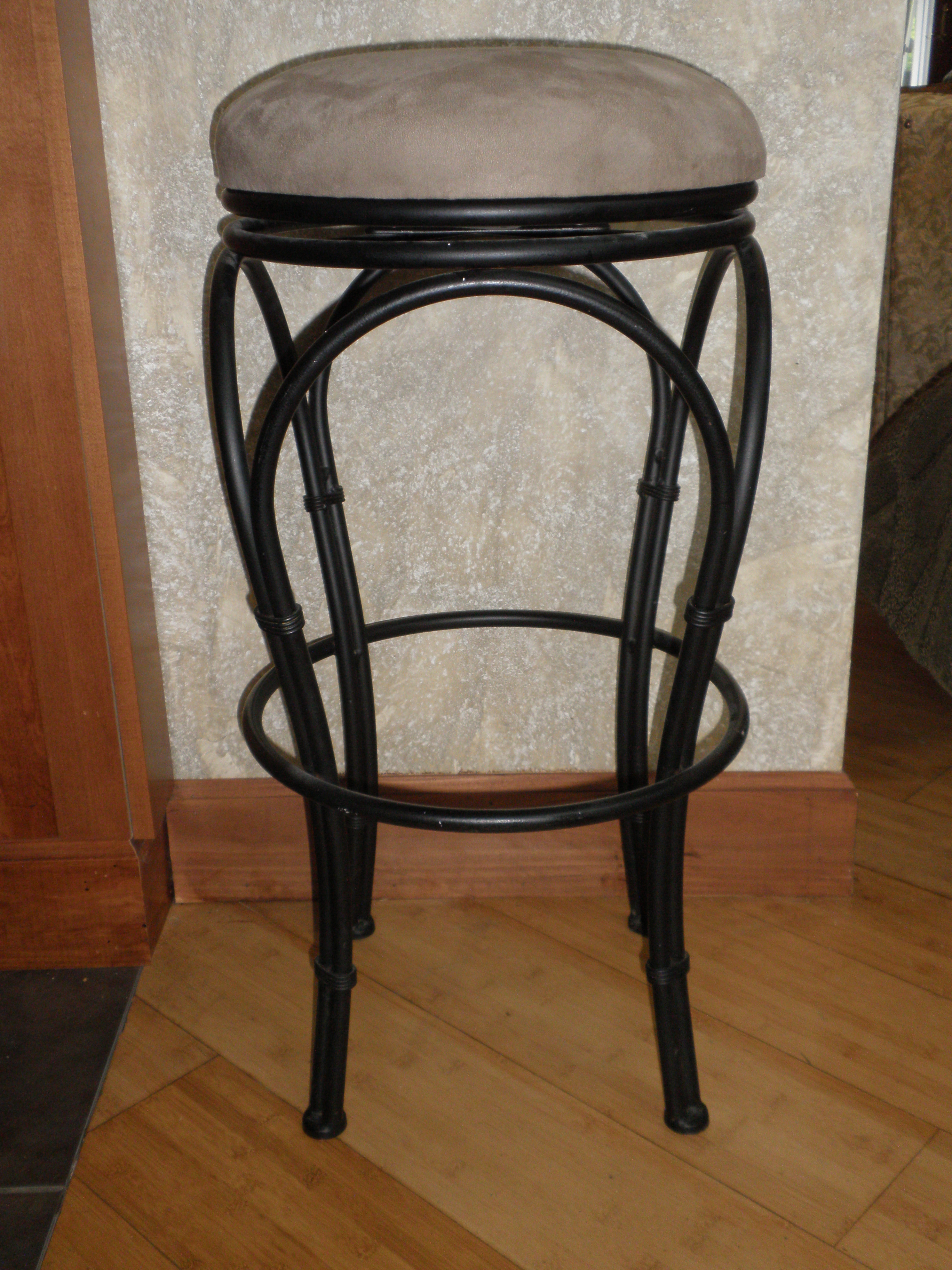  Brass Curved Legged Bar Stool