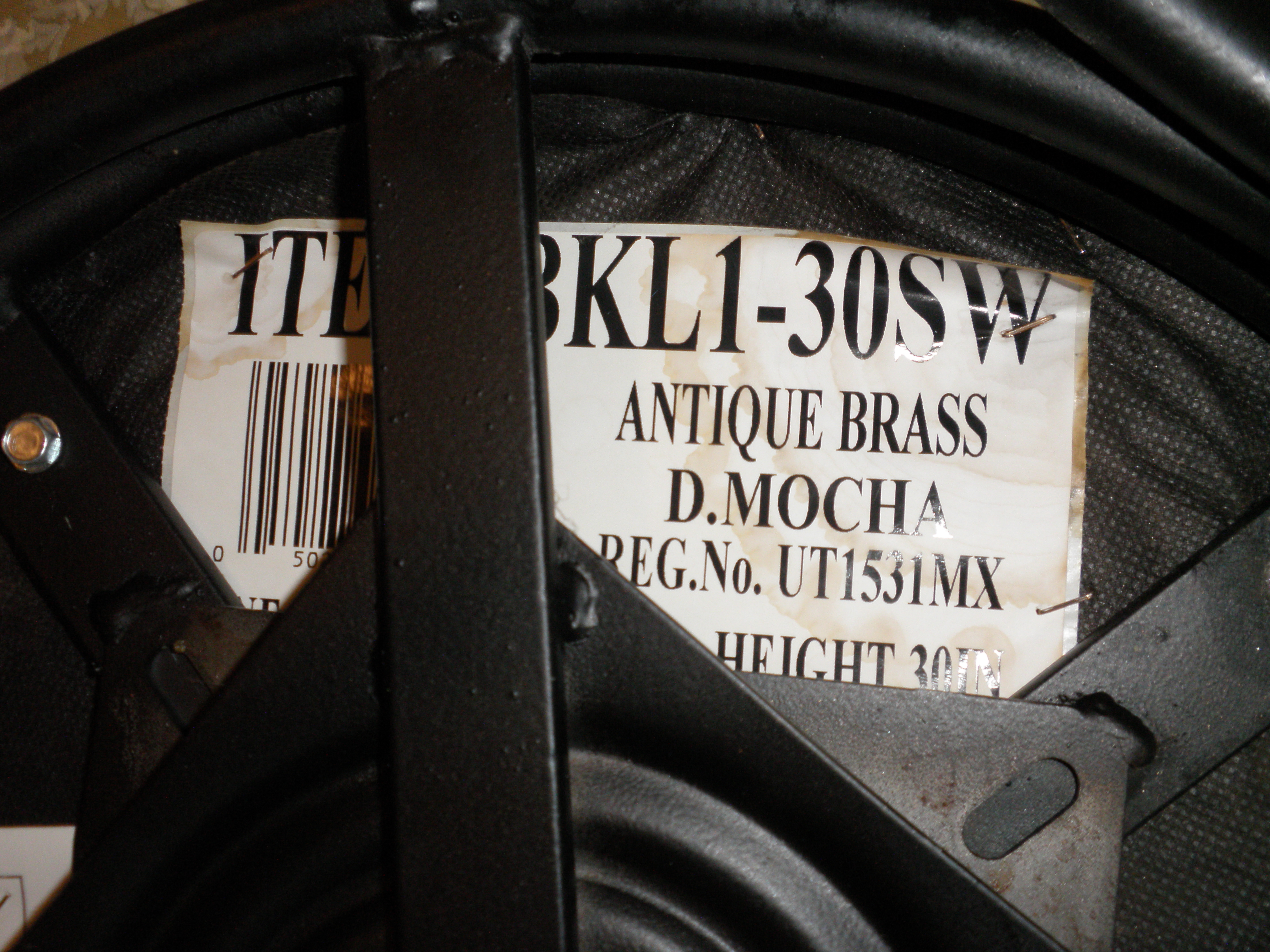  Brass Curved Legged Bar Stool