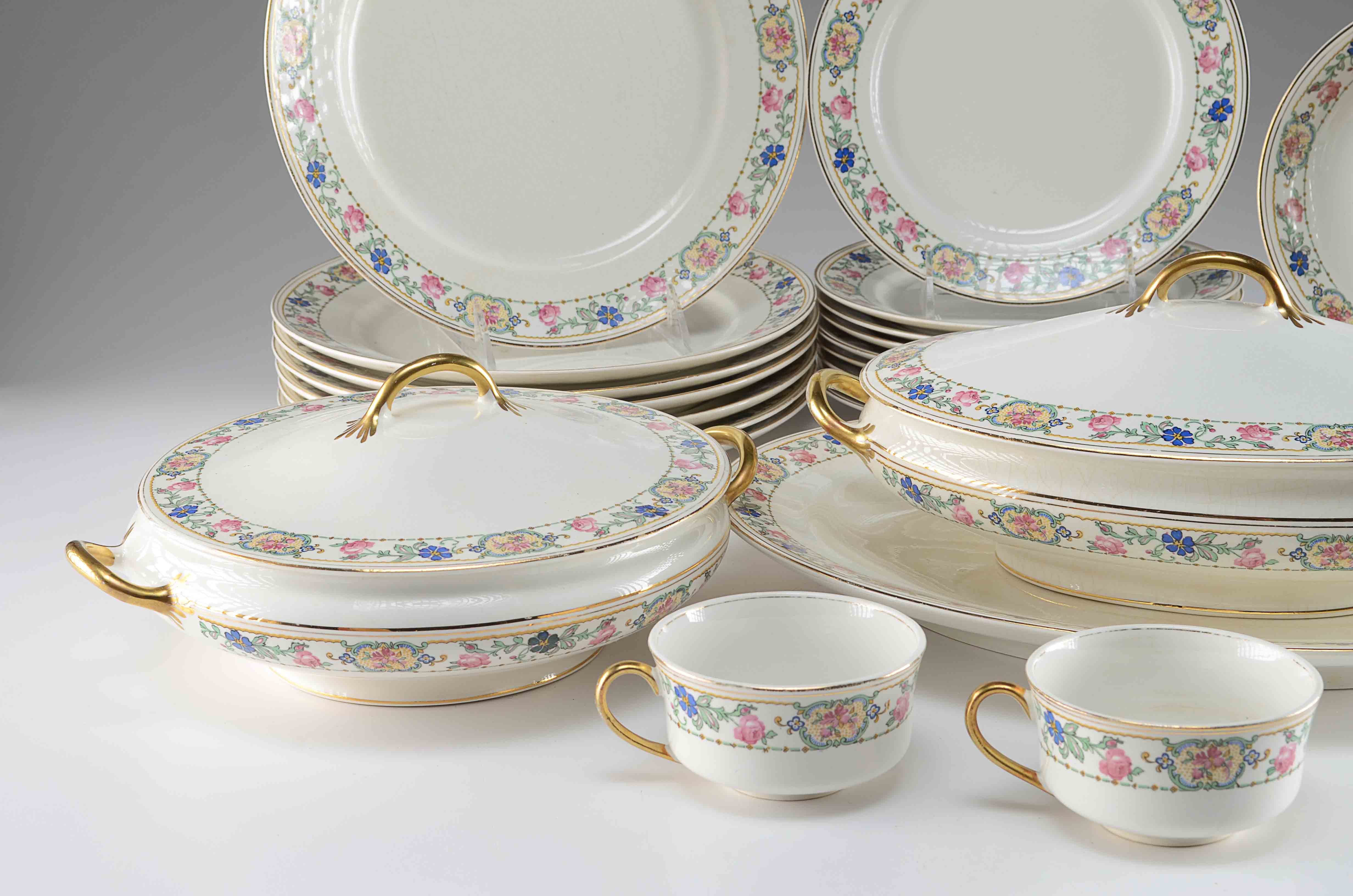 Pope Gosser China Set w/ Service Pcs.