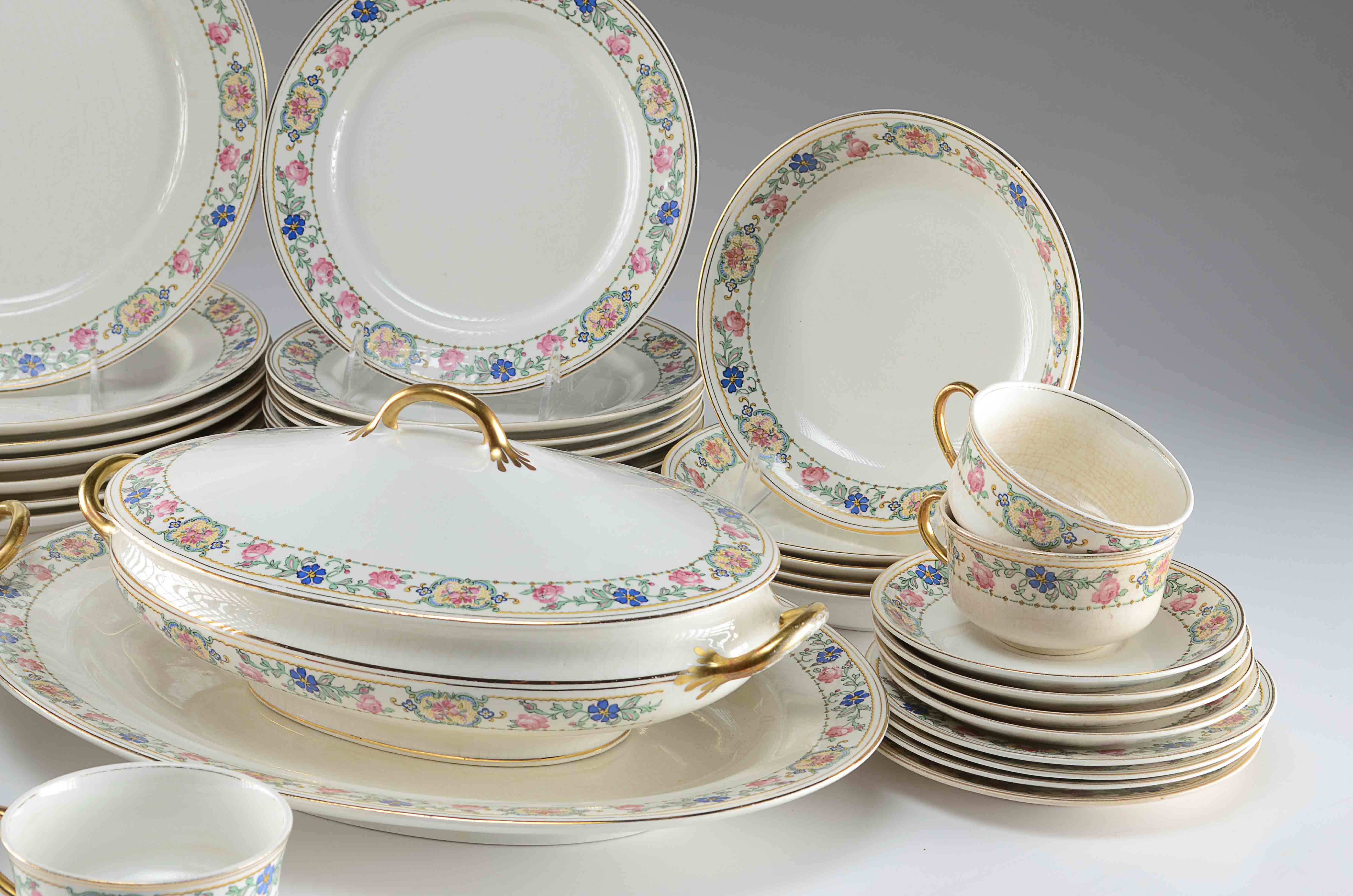 Pope Gosser China Set w/ Service Pcs.
