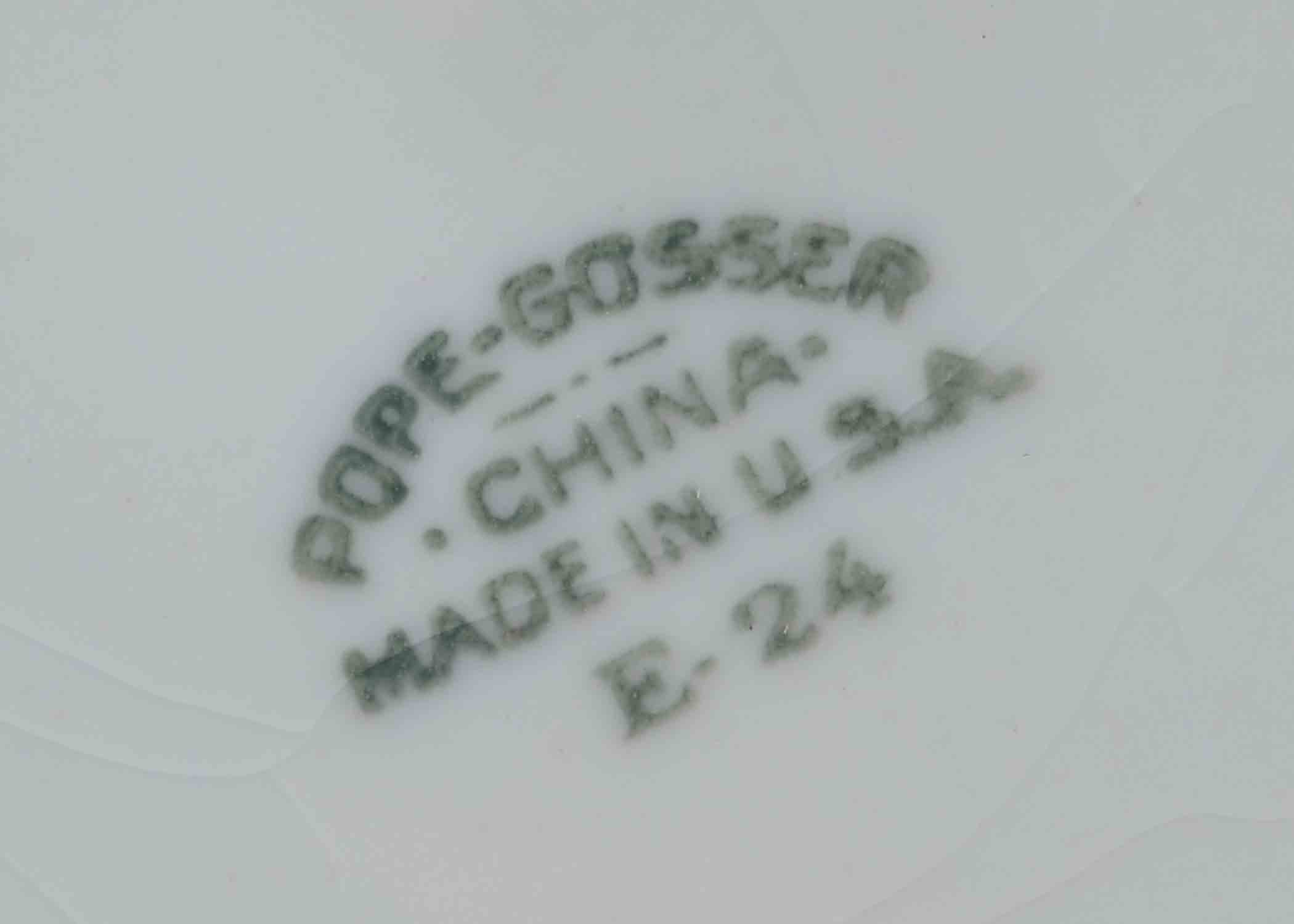 Pope Gosser China Set w/ Service Pcs.