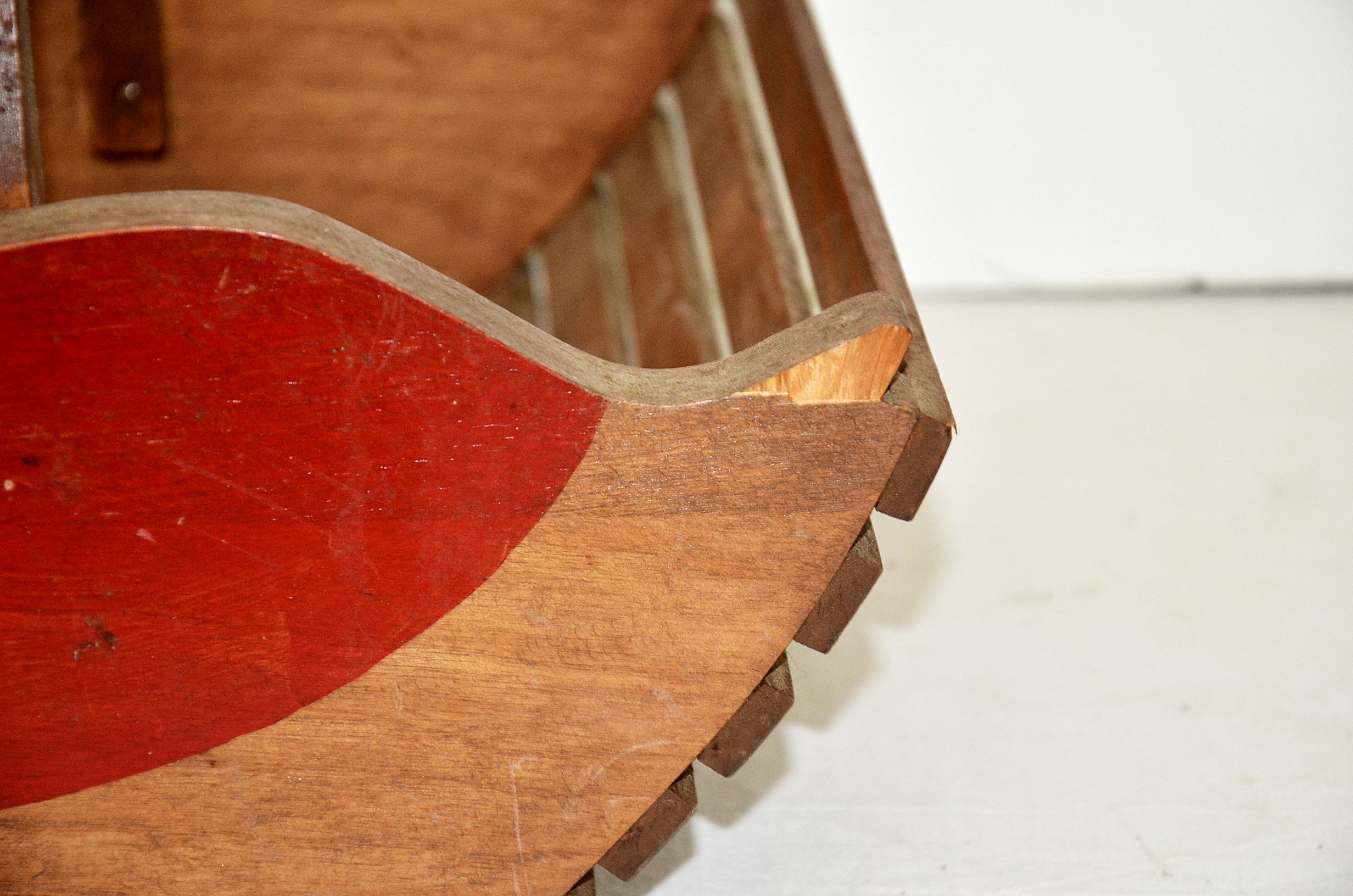 Vintage wooden duck basket.