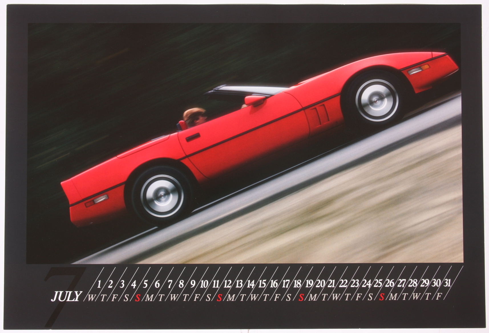 Vintage XL 1987 Road & Track Calendar