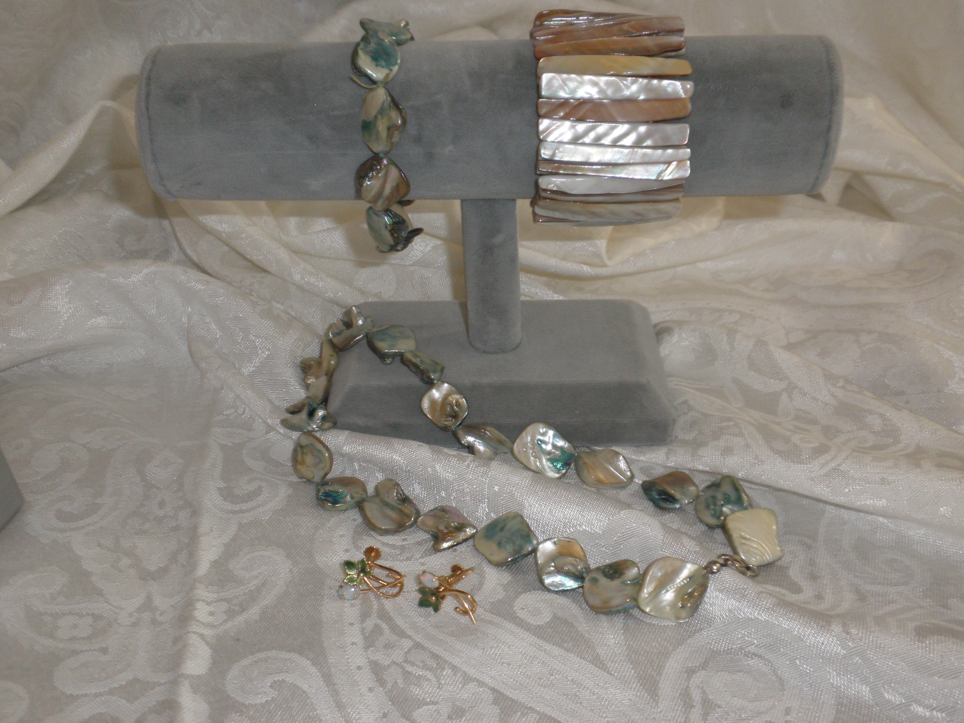 Opal Earrings & Abalone Jewelry