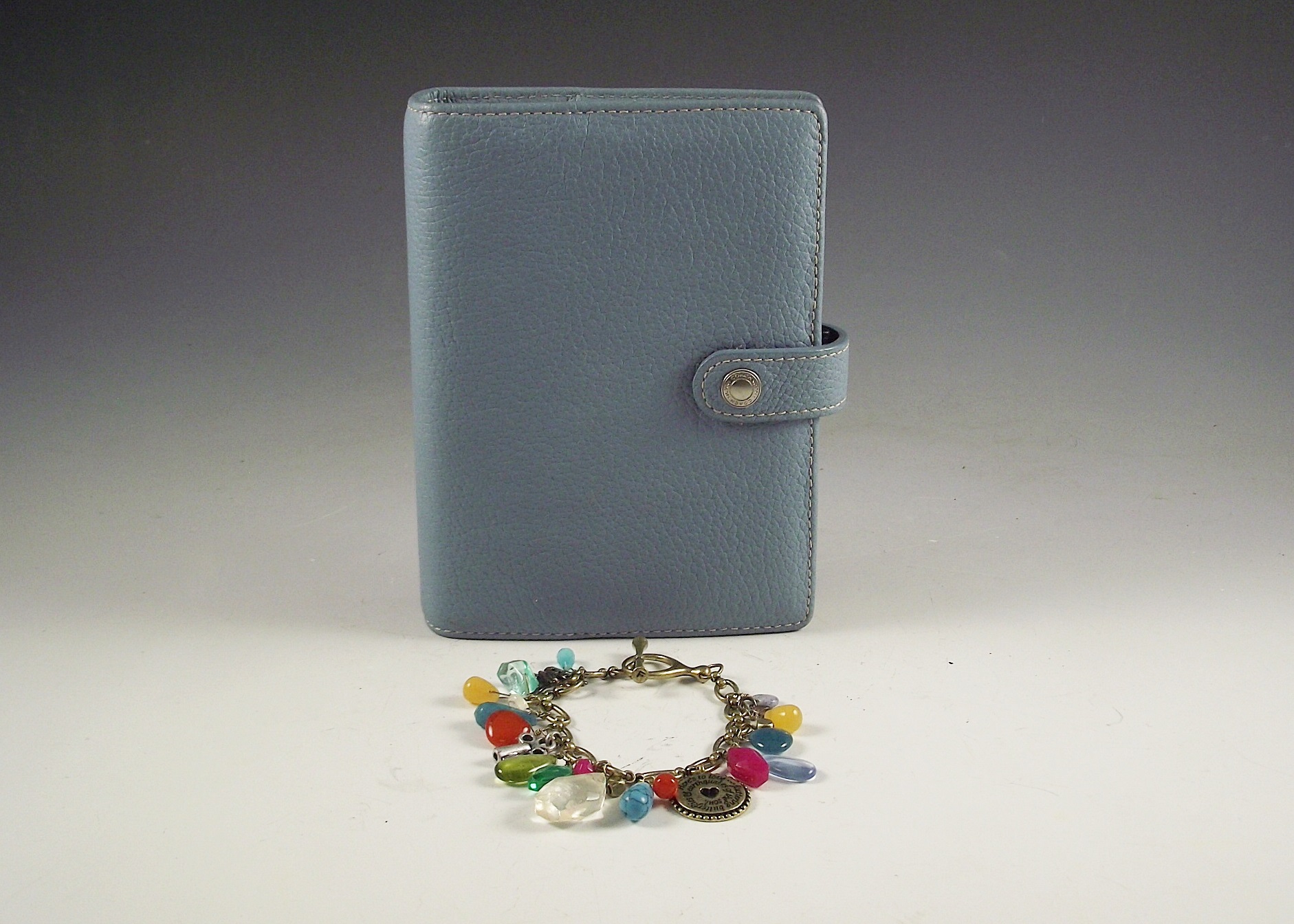 Fossil bracelet and Coach engagement book.