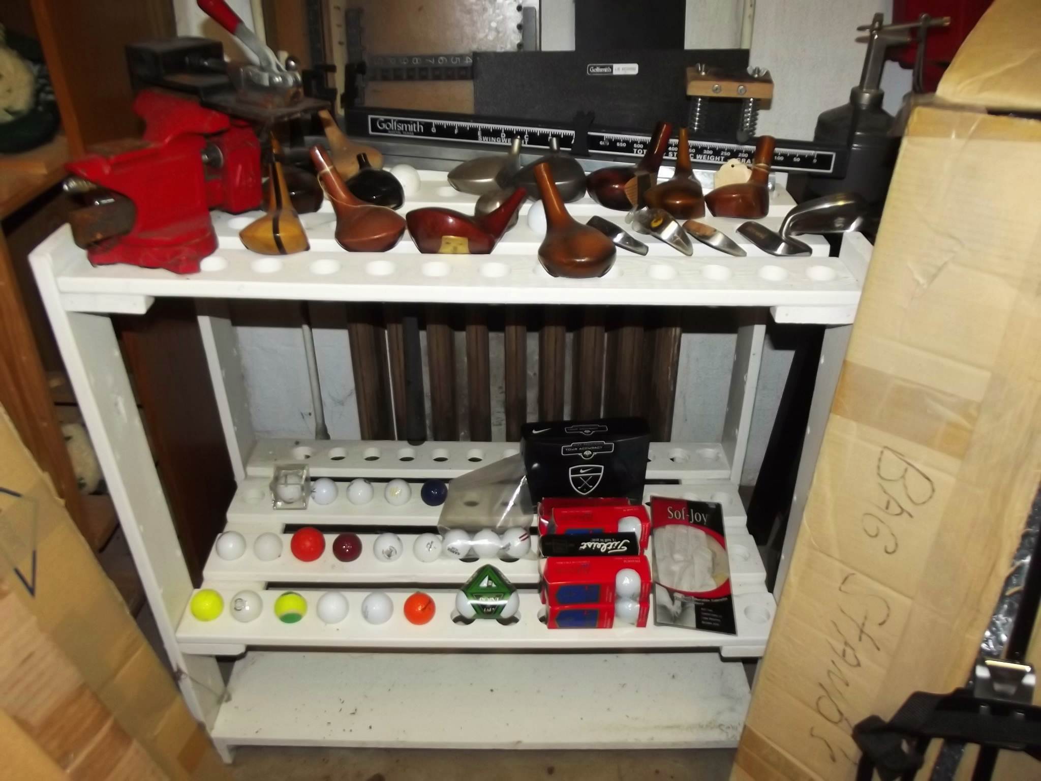 Lot of golf items.