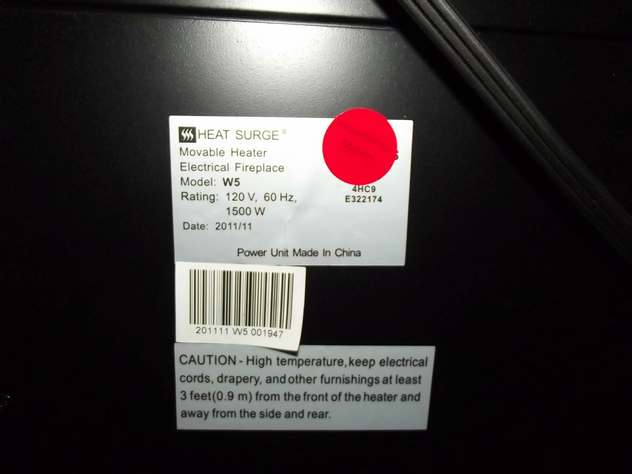 Heat-Surge Movable Heater, model W5.