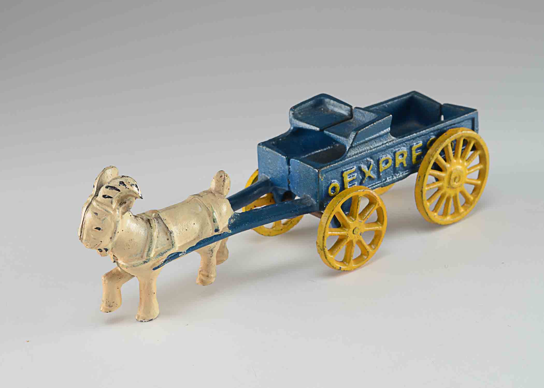 Cast Iron Pony Express Wagon with Billy-goat.