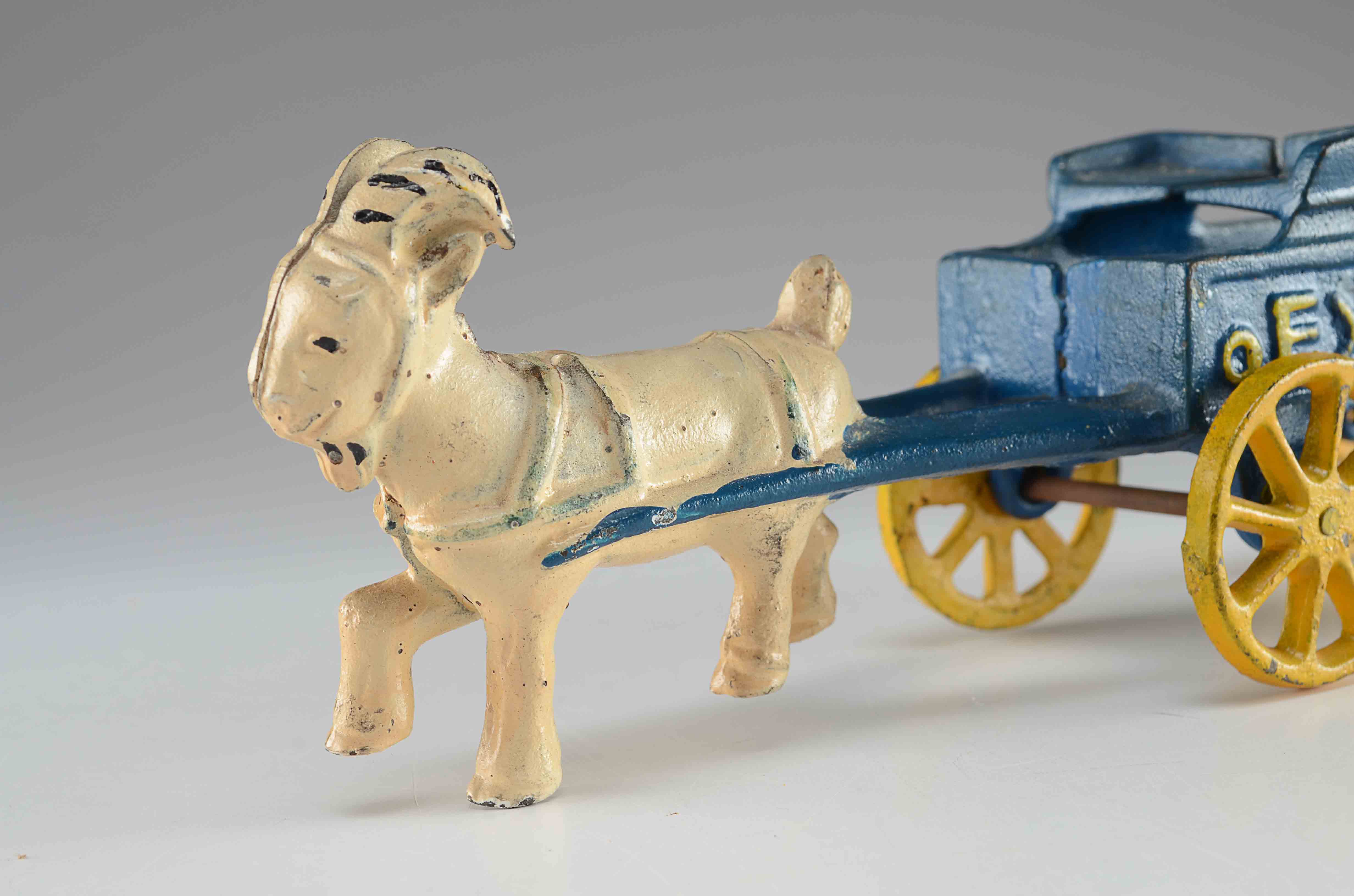 Cast Iron Pony Express Wagon with Billy-goat.