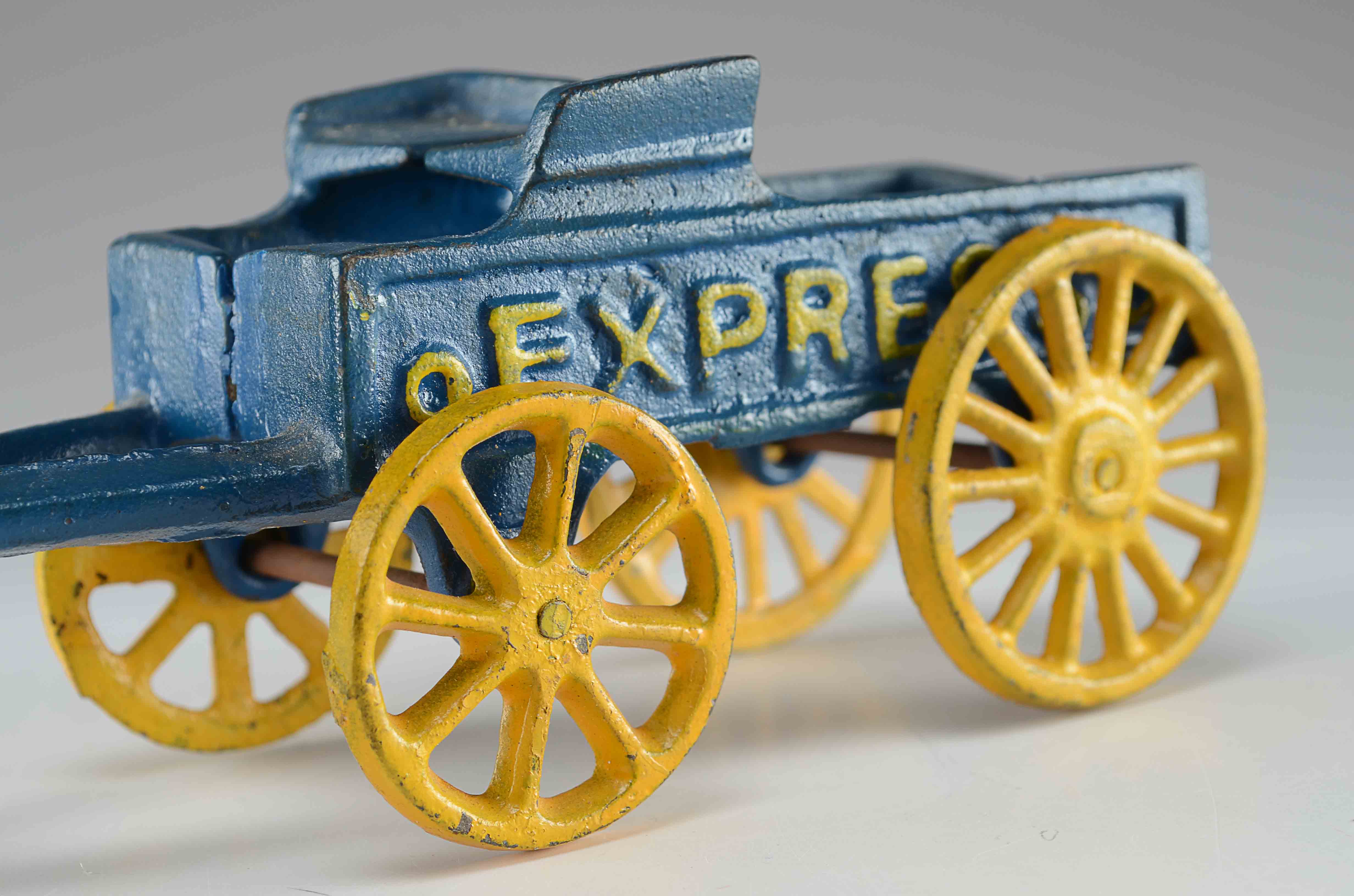 Cast Iron Pony Express Wagon with Billy-goat.