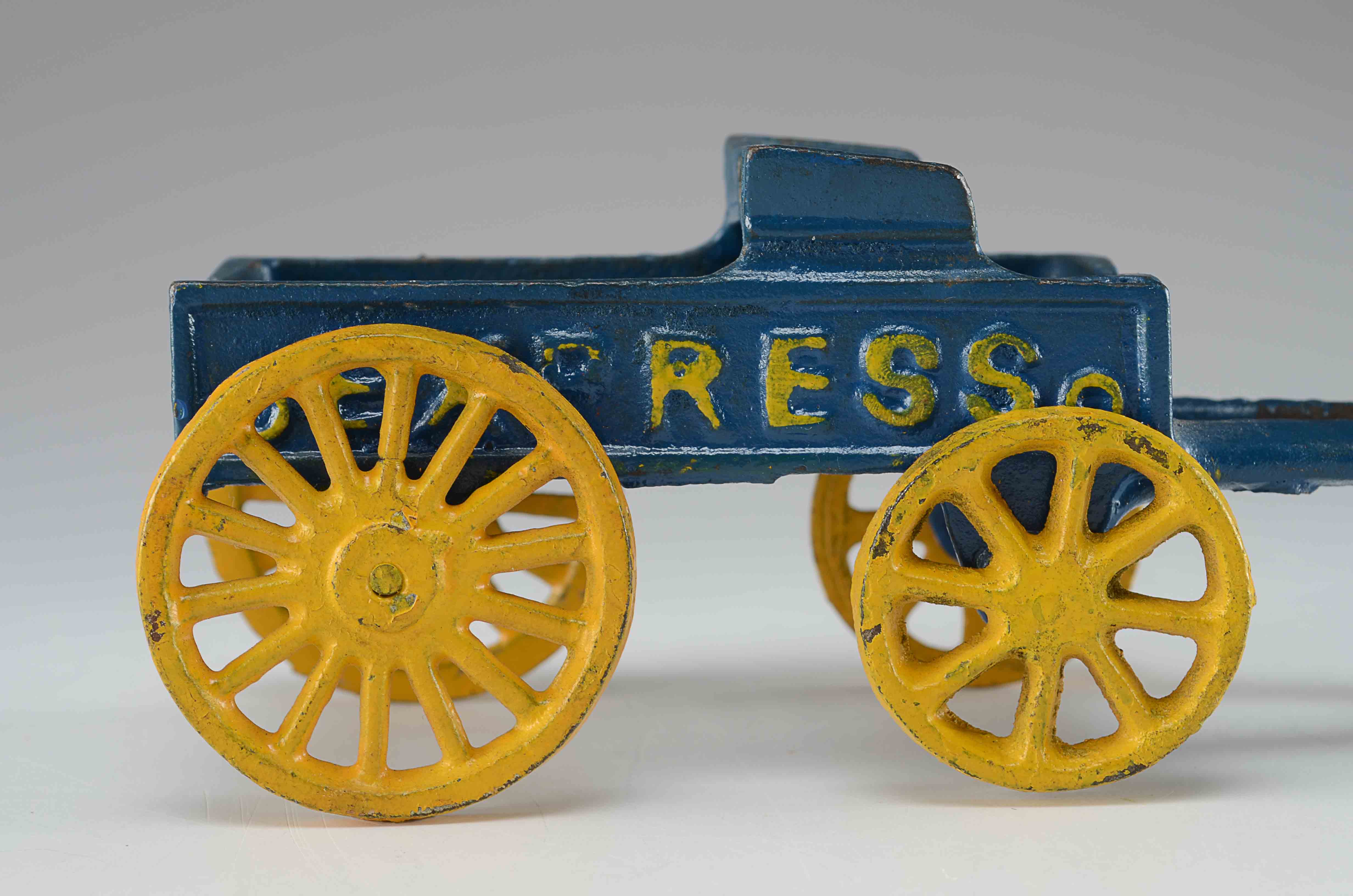 Cast Iron Pony Express Wagon with Billy-goat.
