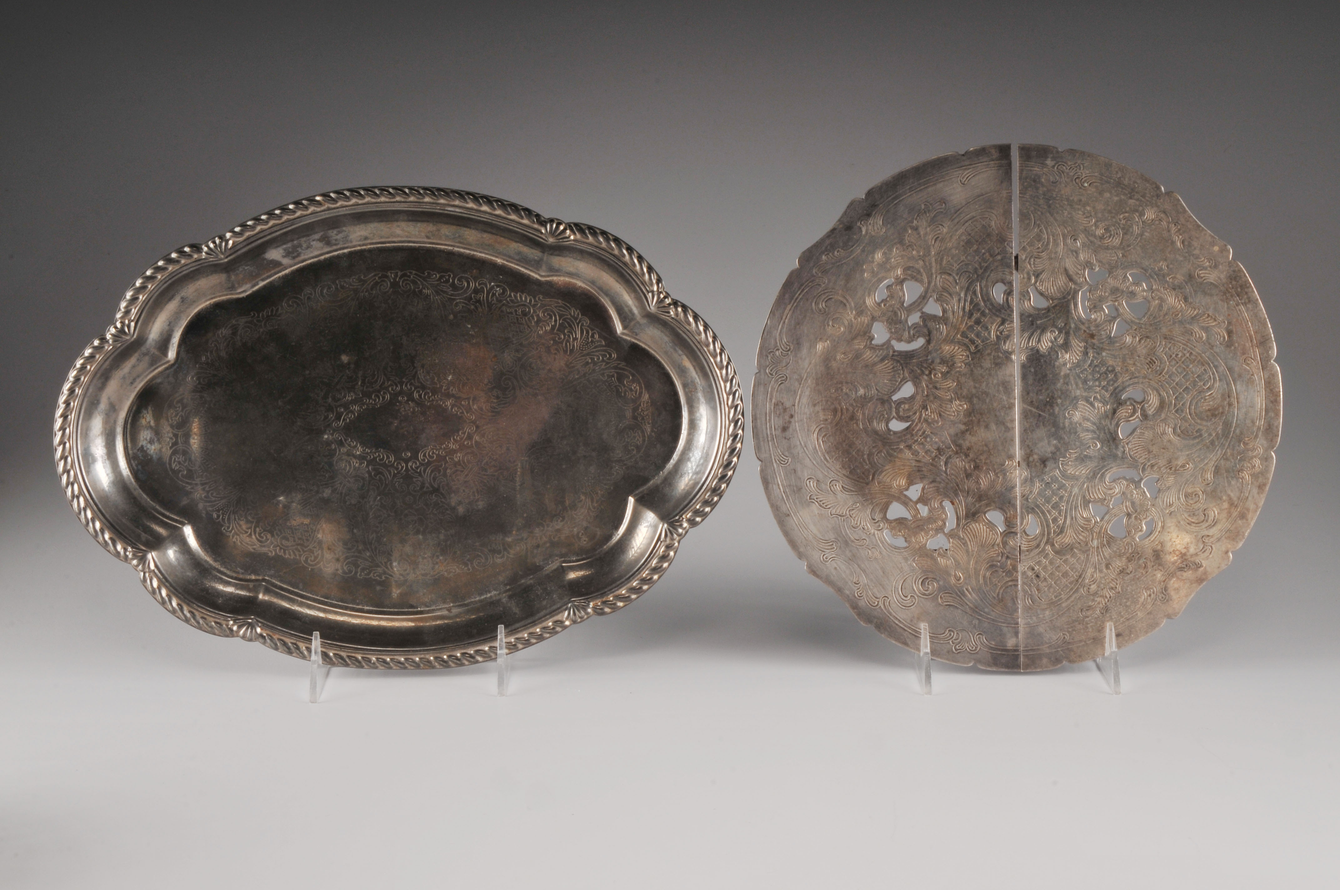 Collection of Silver Plate Decorative Service Pieces