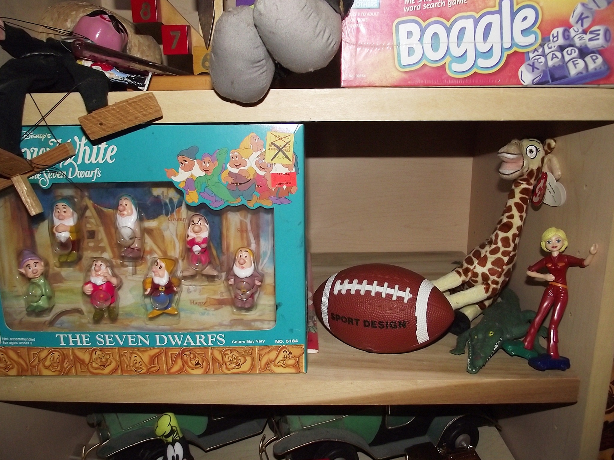 Group of toys and TY shelving unit.