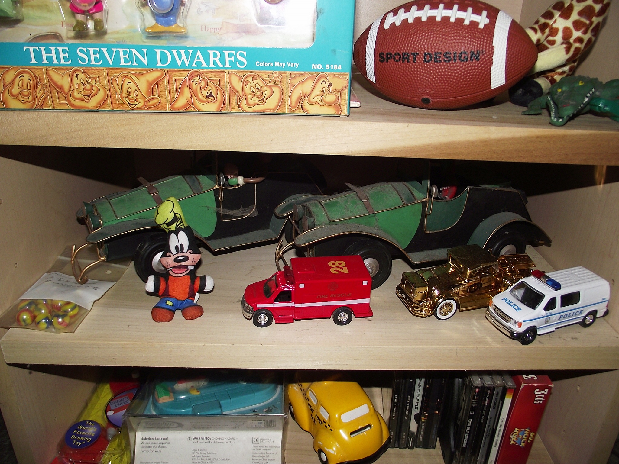 Group of toys and TY shelving unit.