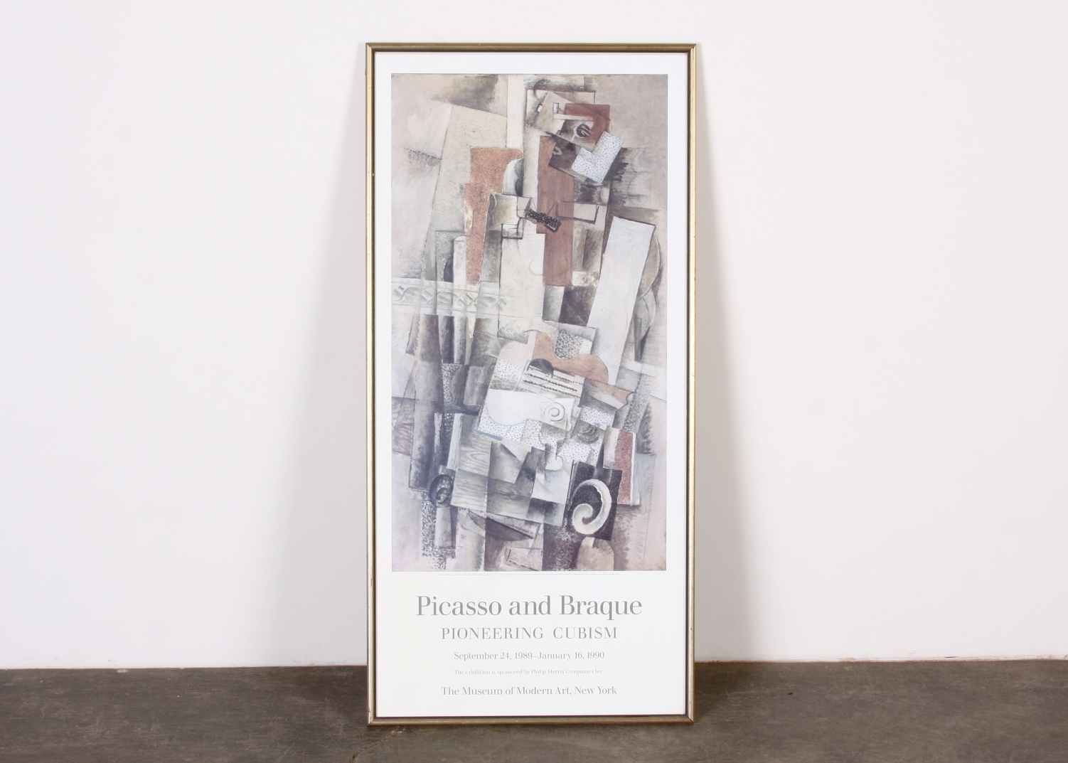 Framed Picasso and Braque Exhibition Poster