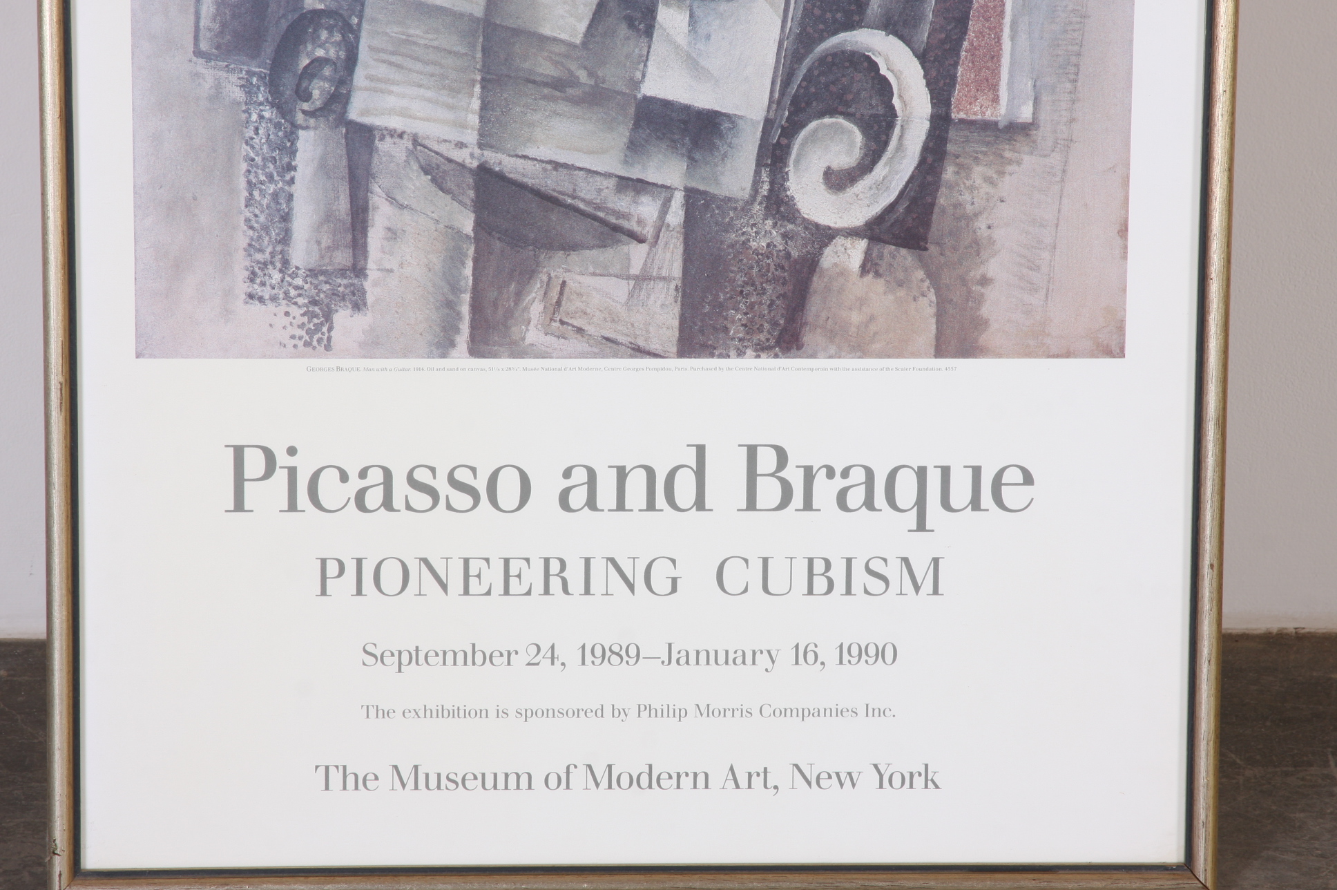 Framed Picasso and Braque Exhibition Poster