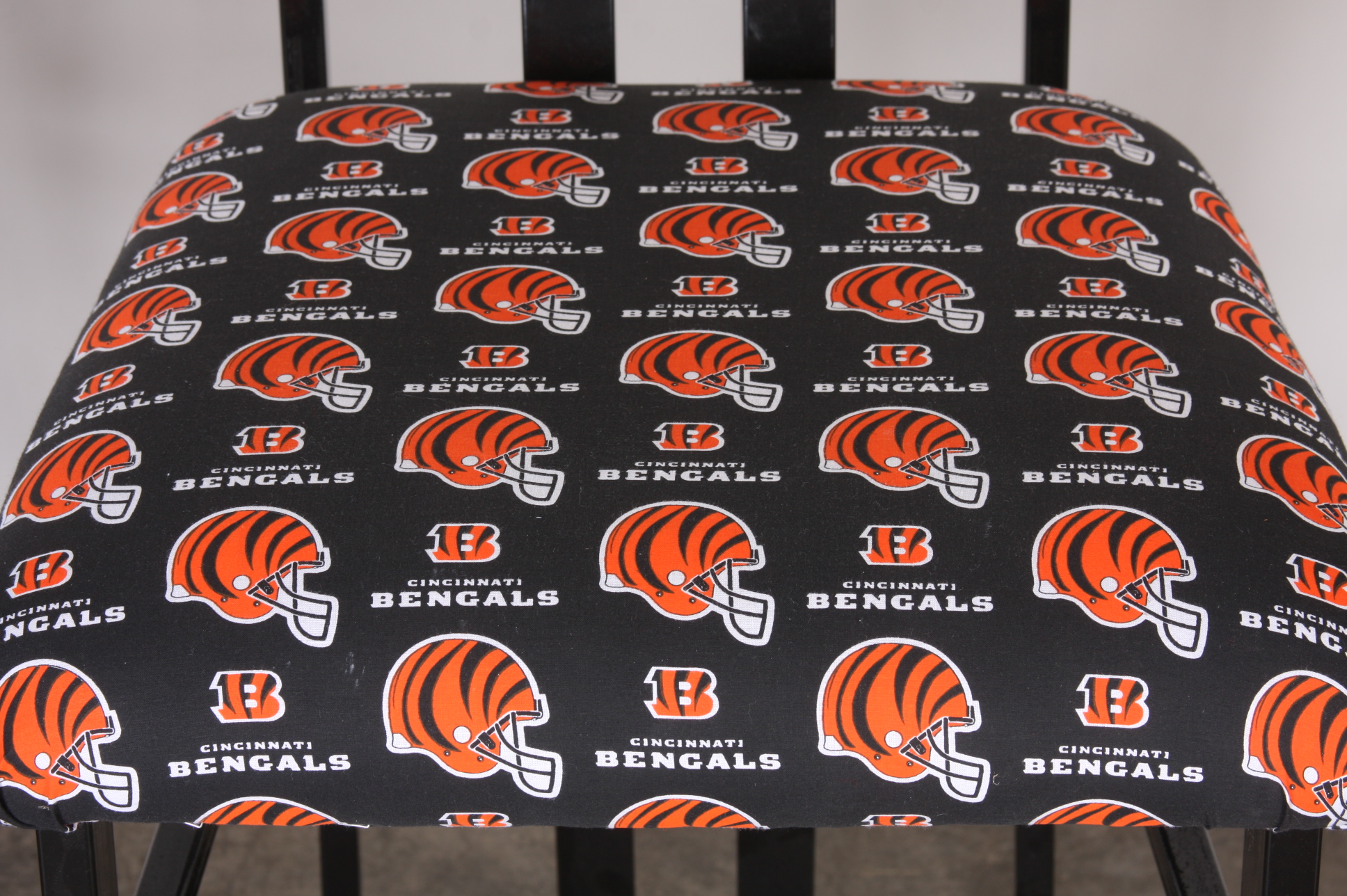 Trio of Bengals Metal Bar Stools