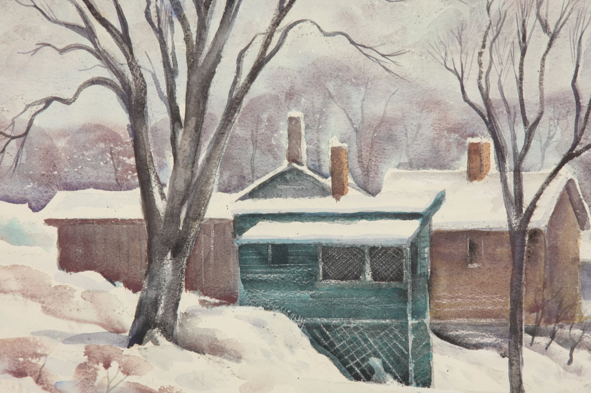 Original Carl Zimmerman Watercolor on Paper