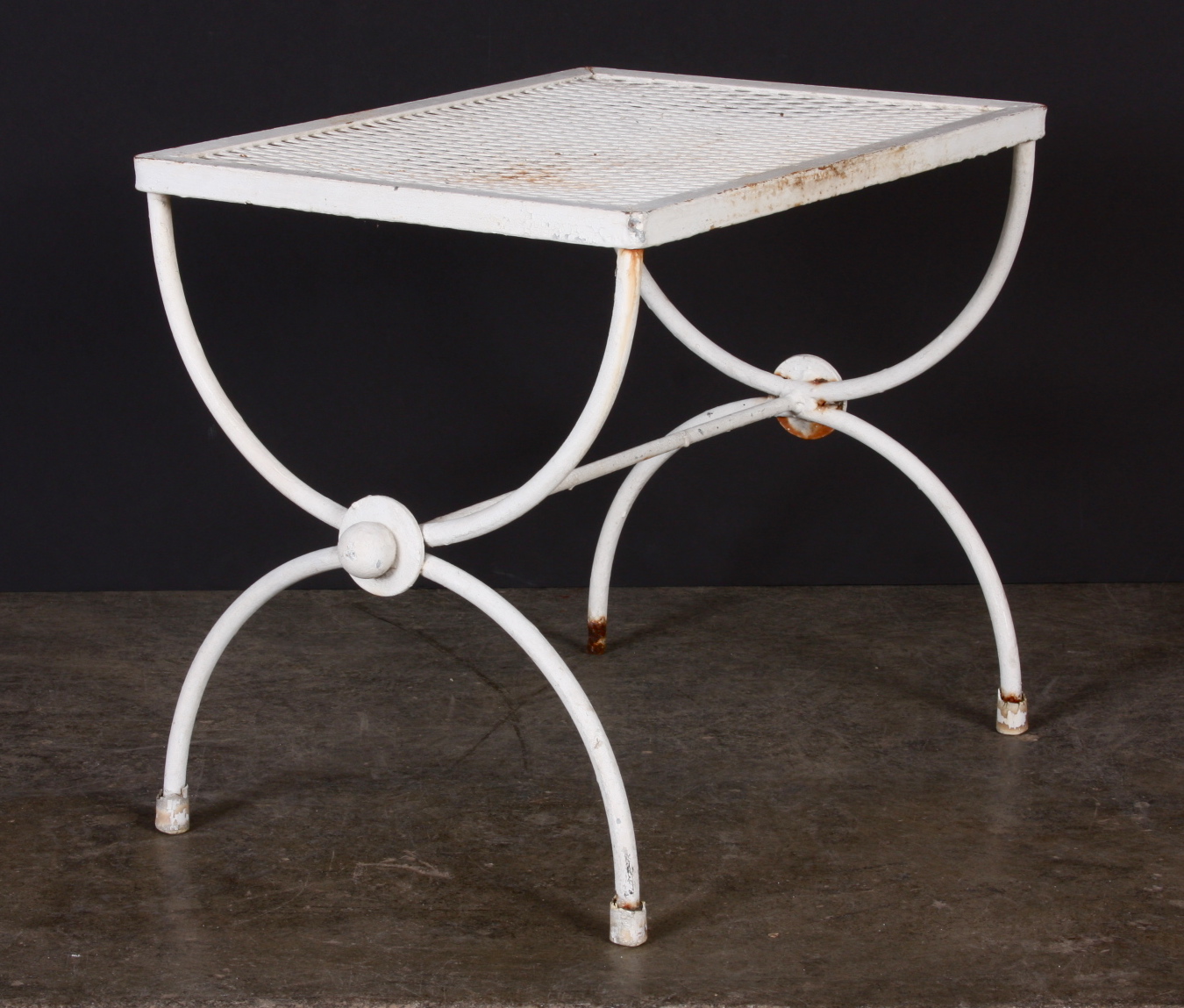 Three White Outdoor Furniture Tables