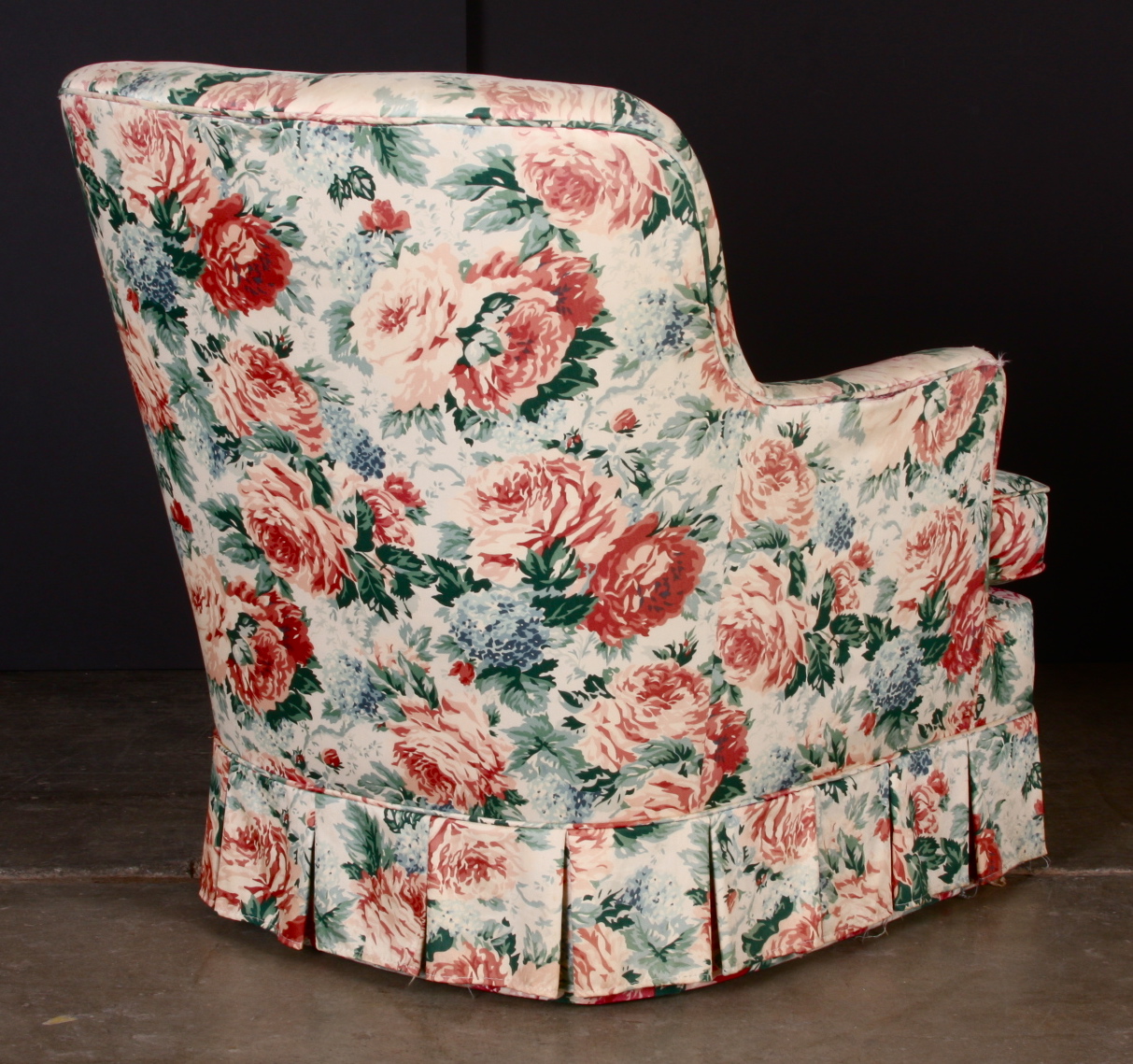 Pair of Matching Floral Upholstered Armchairs
