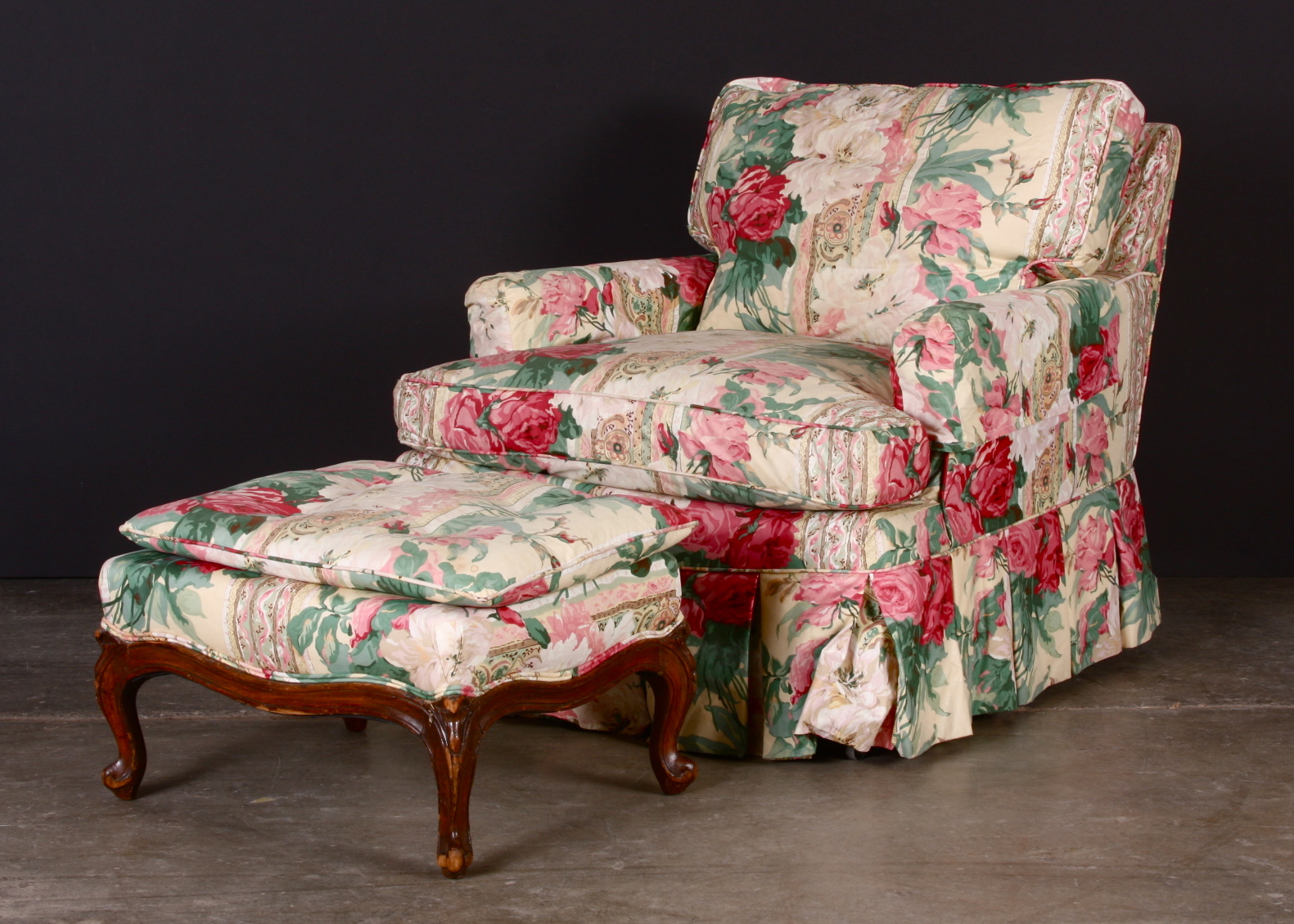 Armchair with Matching Footstool