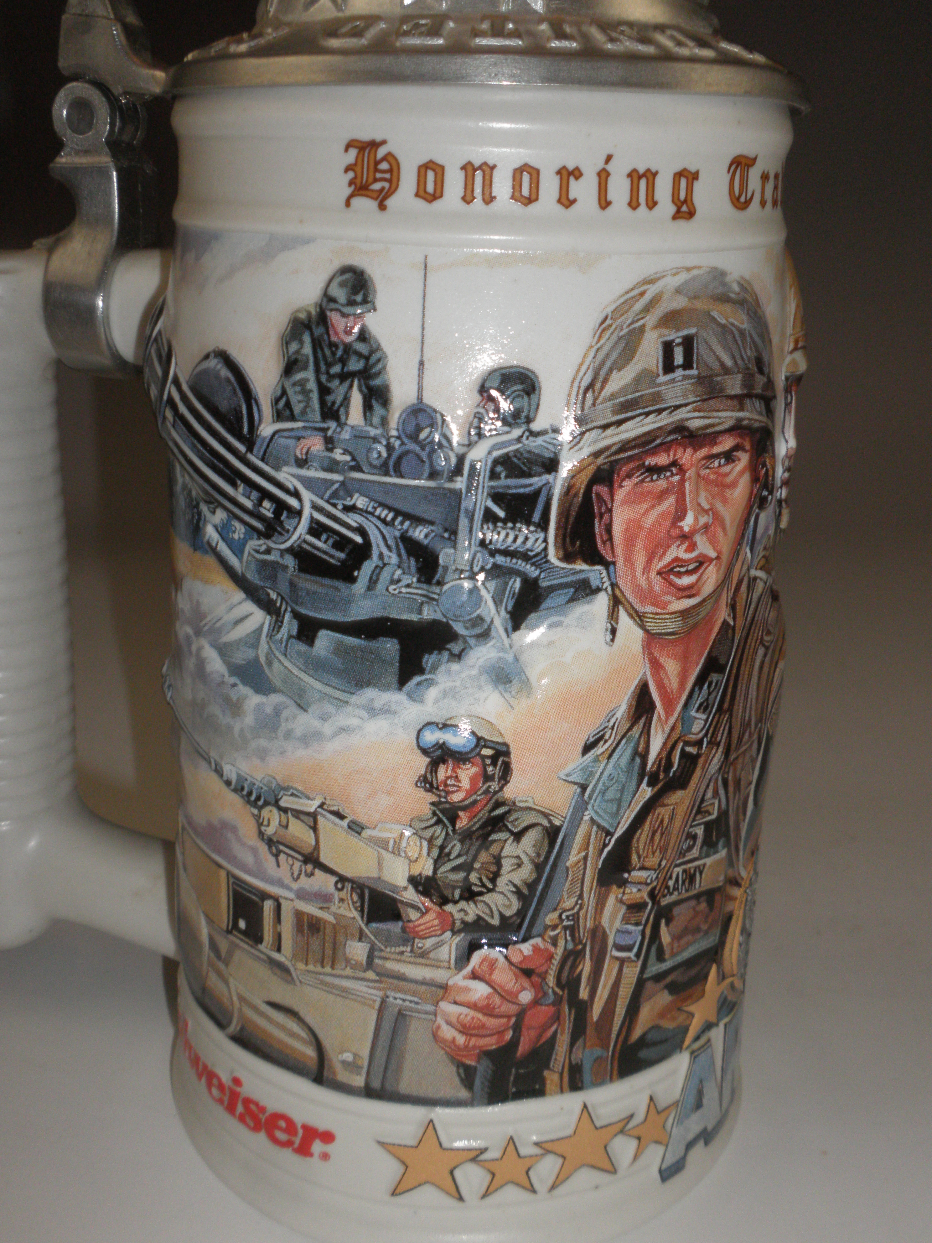 Budweiser Numbered Army Stein