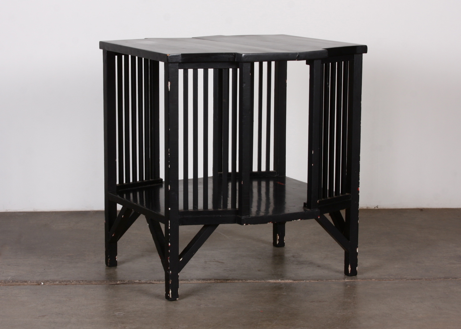 Black Wood Side Table