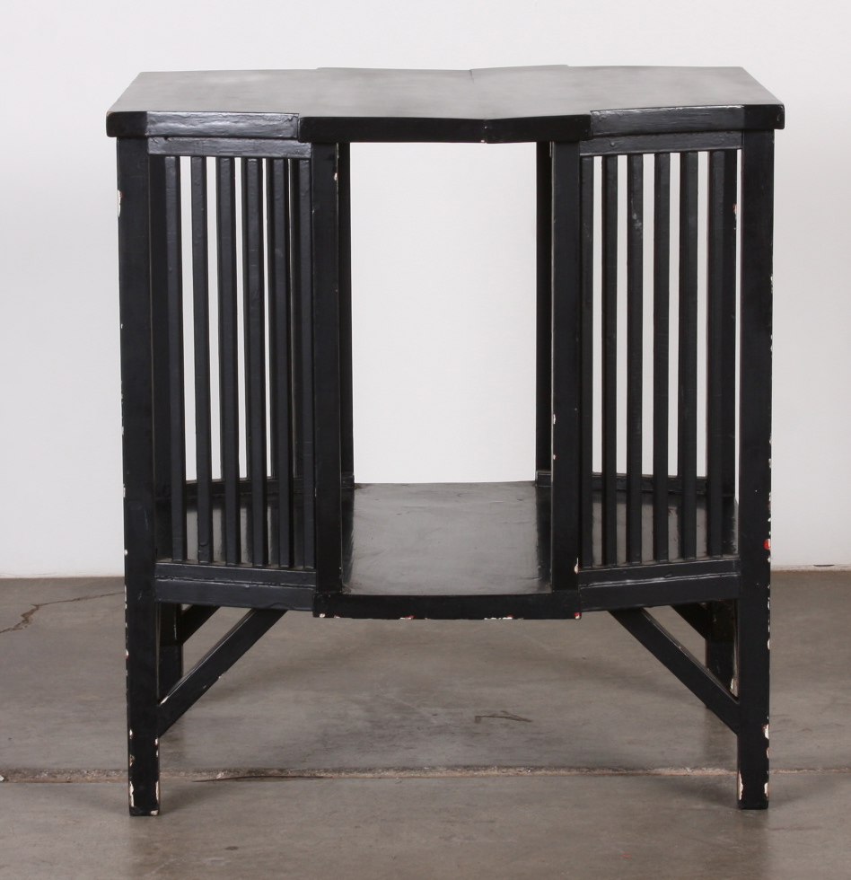 Black Wood Side Table