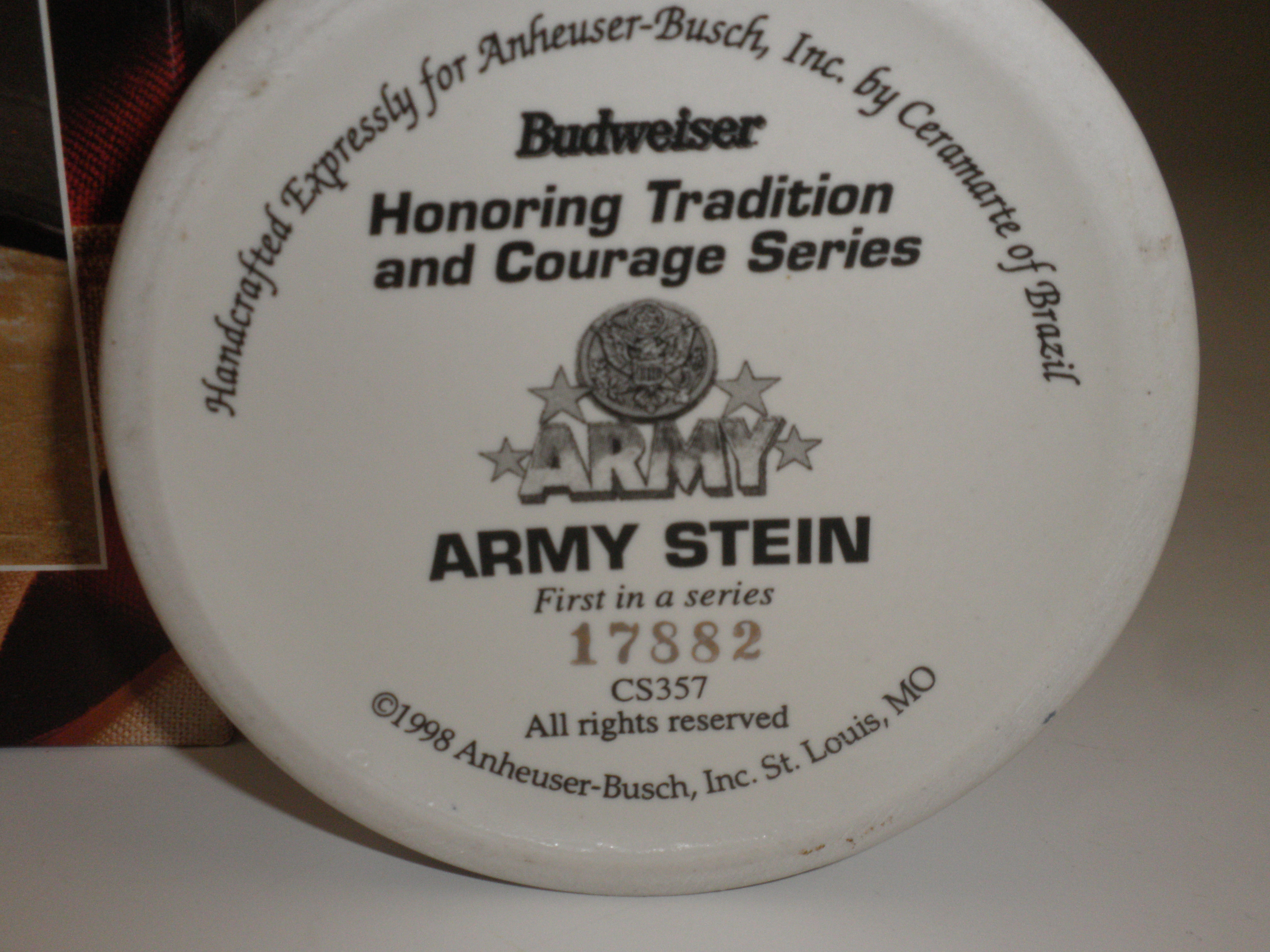 Budweiser Numbered Army Stein