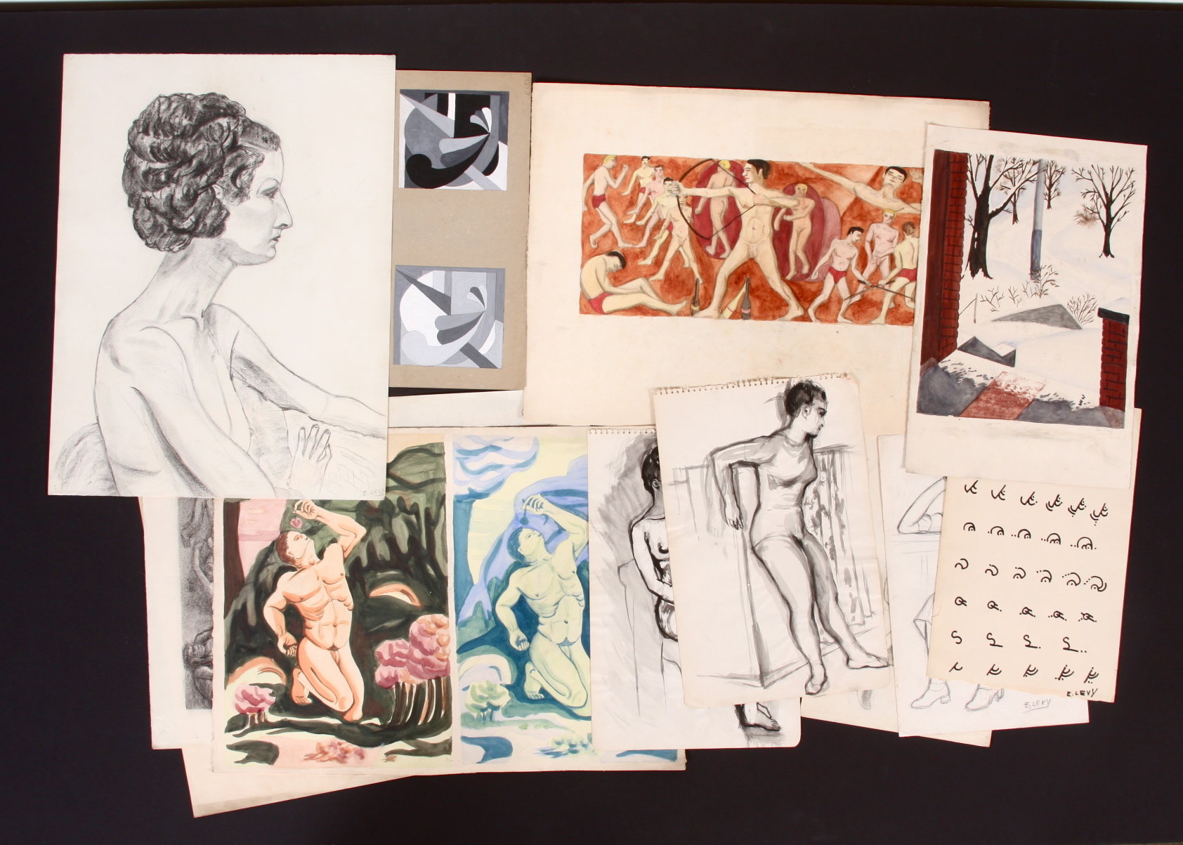 Original Evelyn Levy Shaw Drawings 