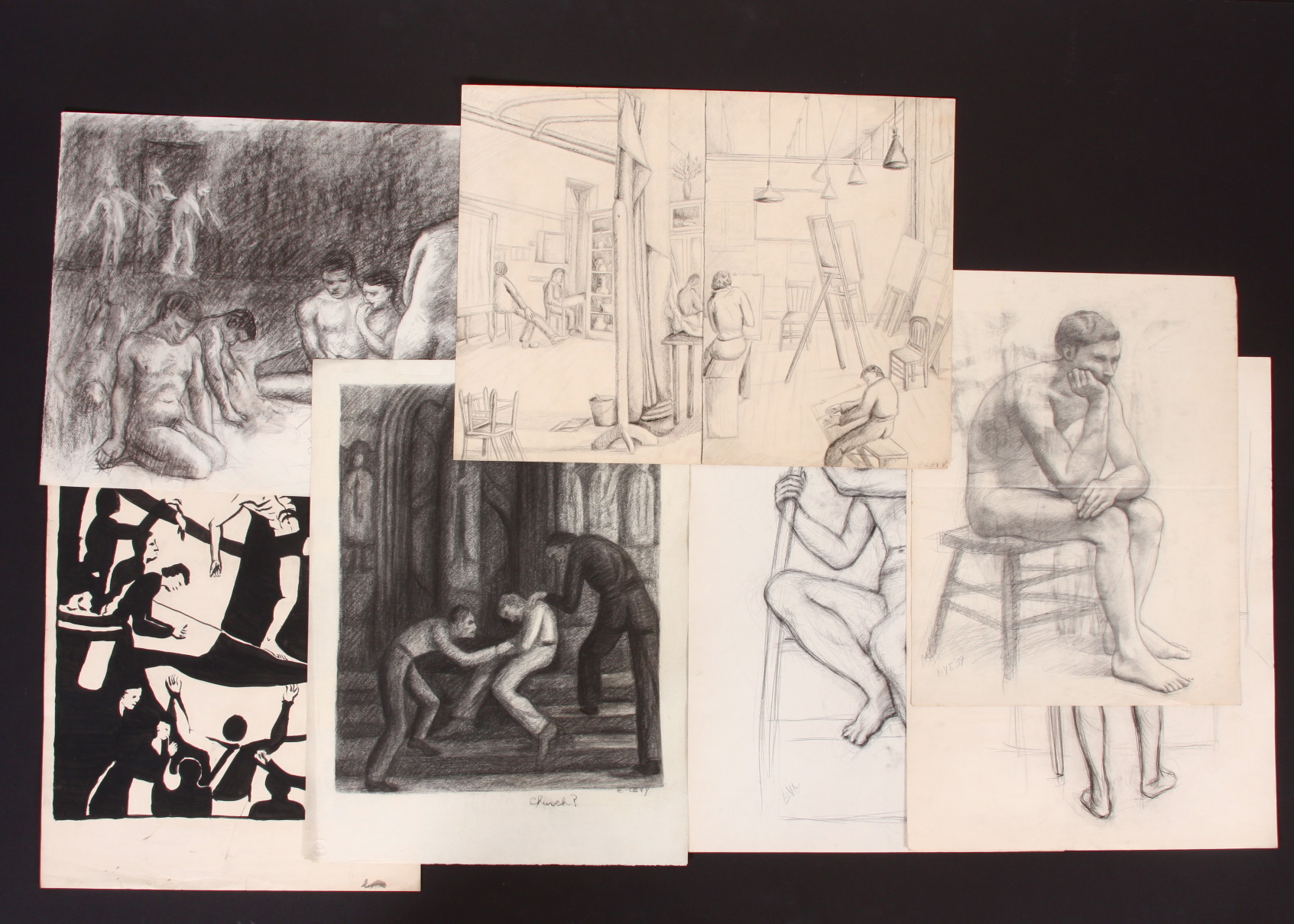 Original Evelyn Levy Shaw Drawings 