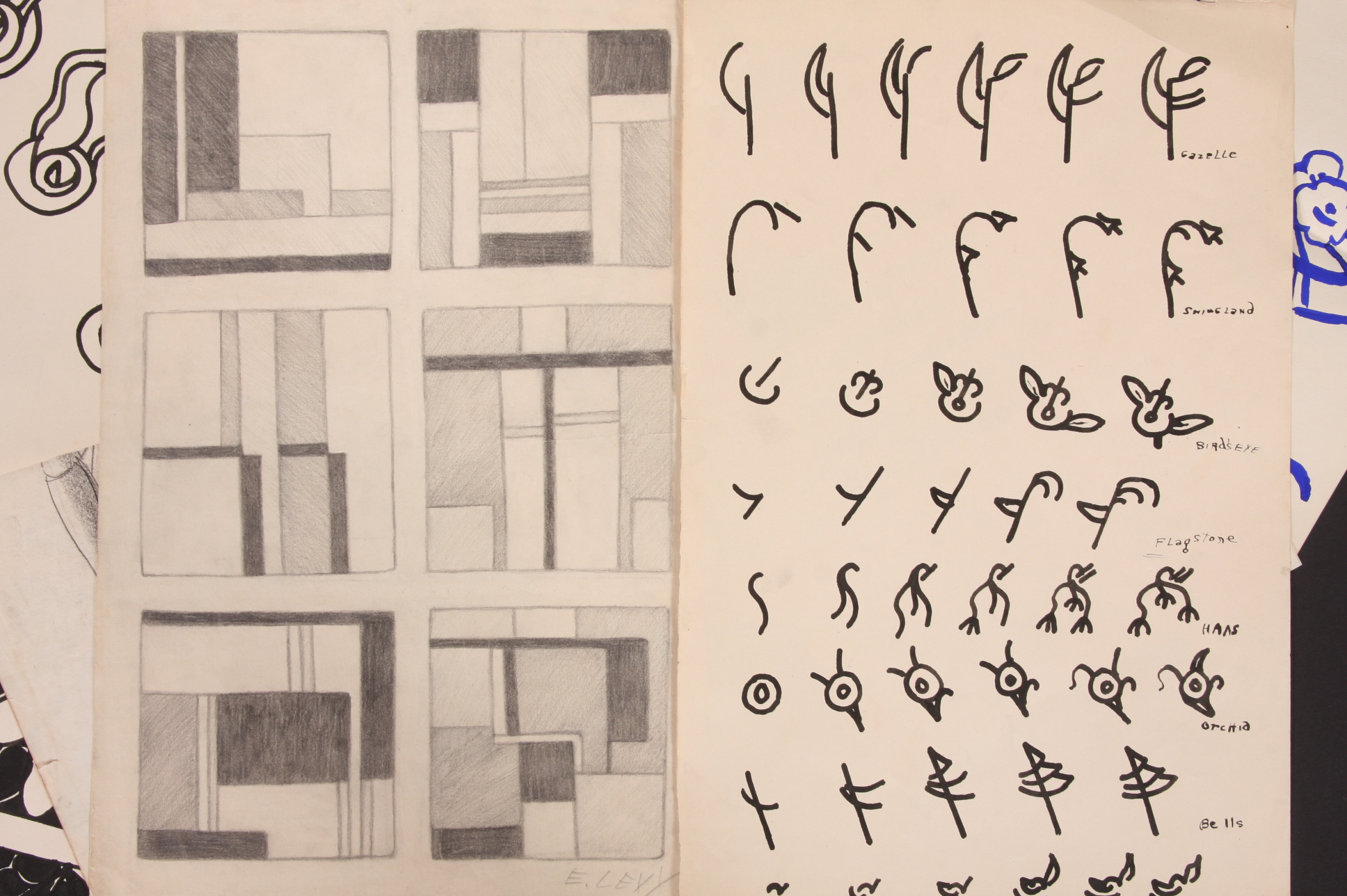 Original Evelyn Levy Shaw Drawings 