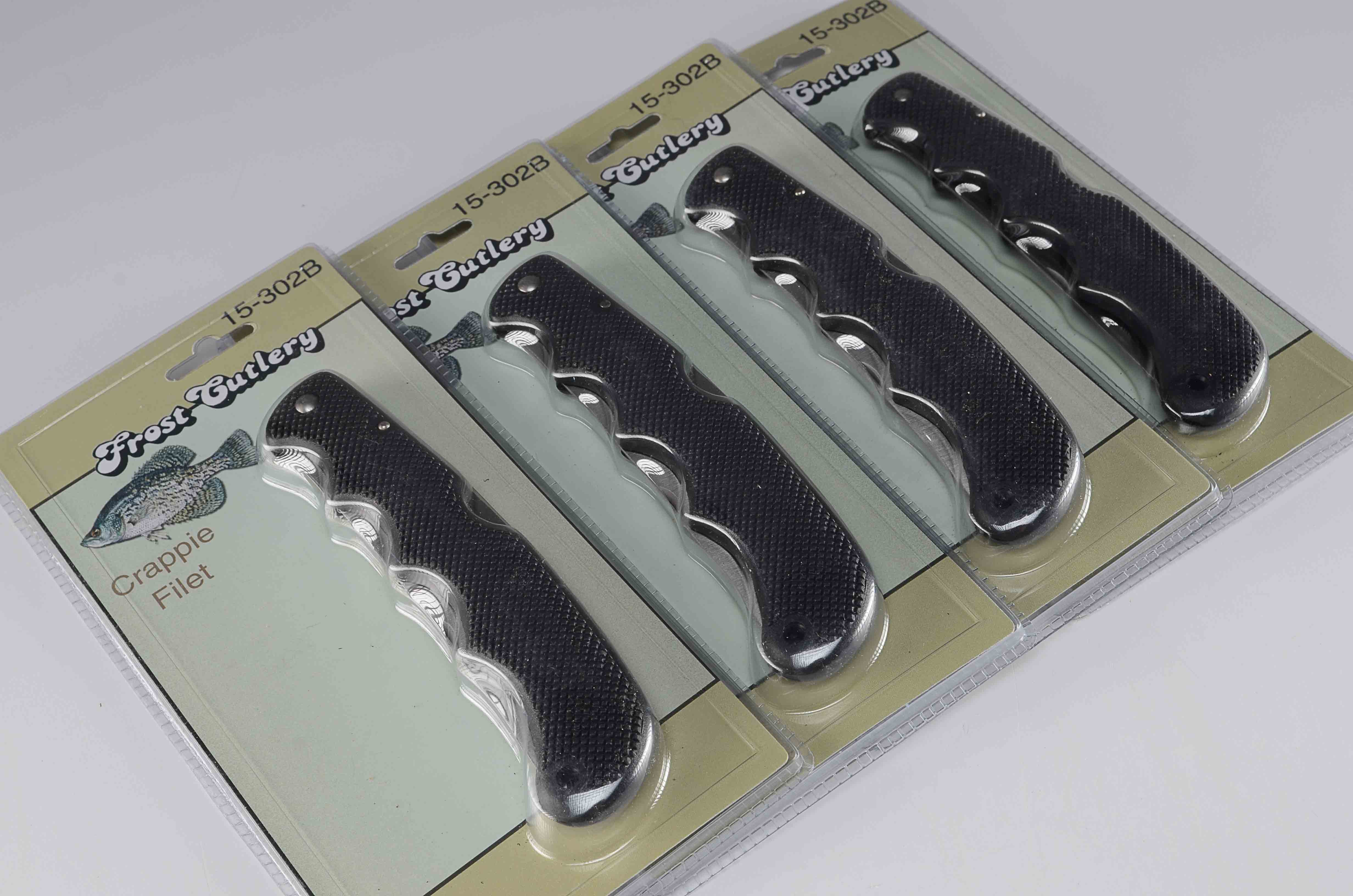 Four Crappie Filet Fishing Knives.