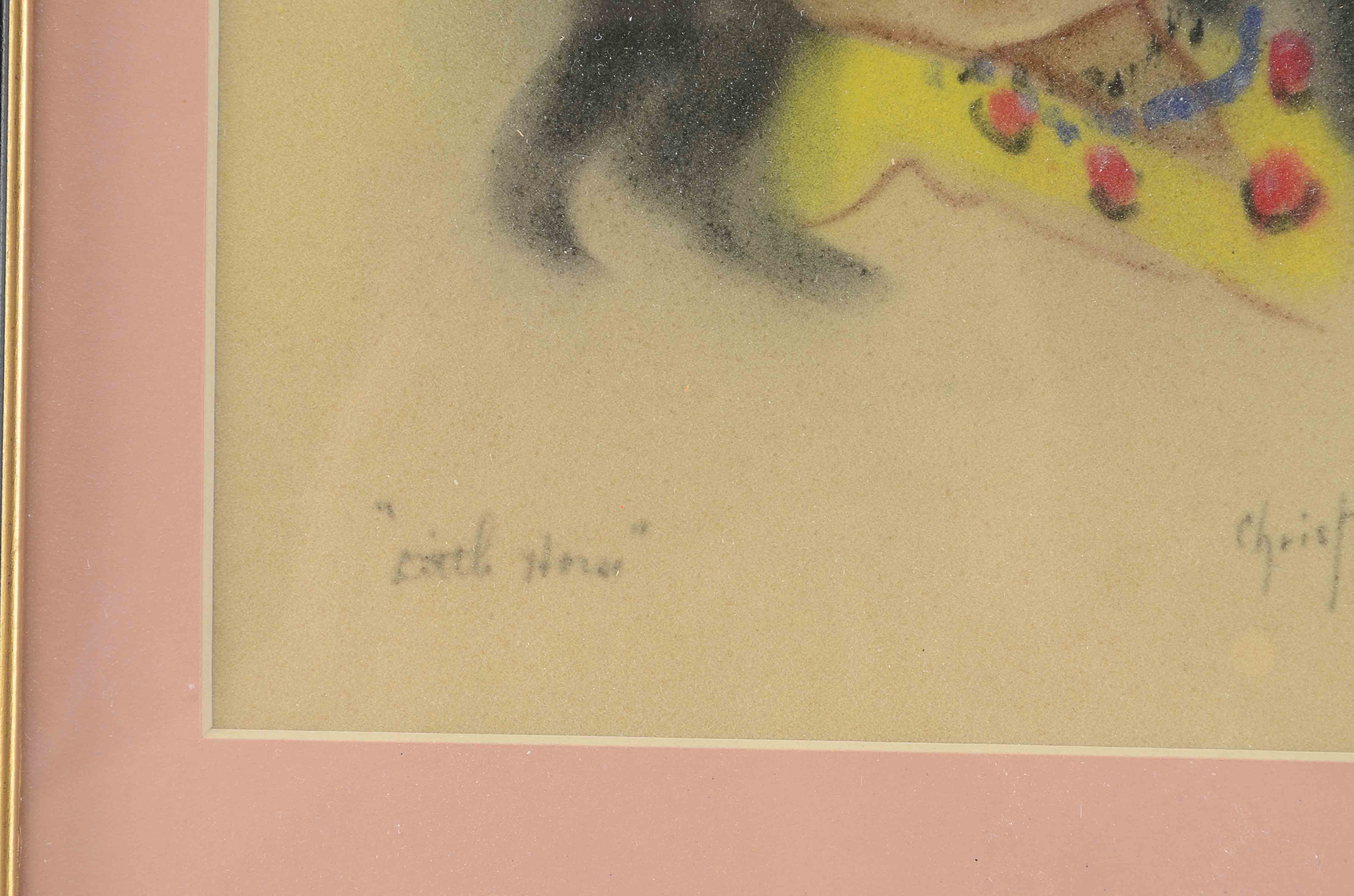 Original Gerda Christoffersen Watercolor Painting on Paper