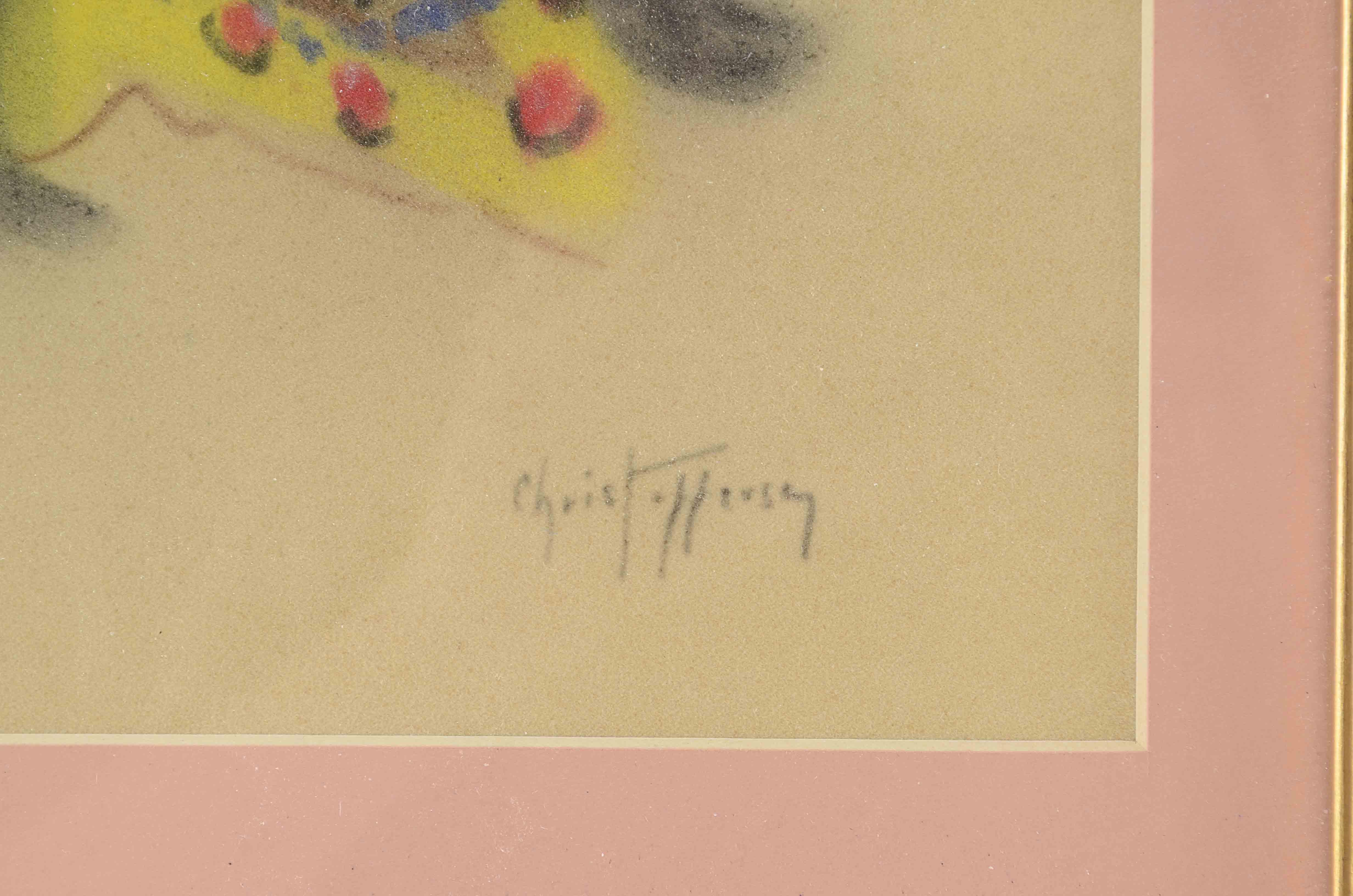 Original Gerda Christoffersen Watercolor Painting on Paper