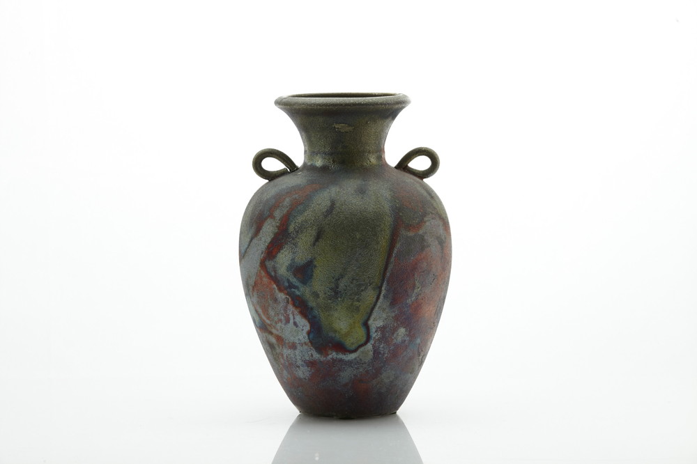 Modern Raku Pottery Vase