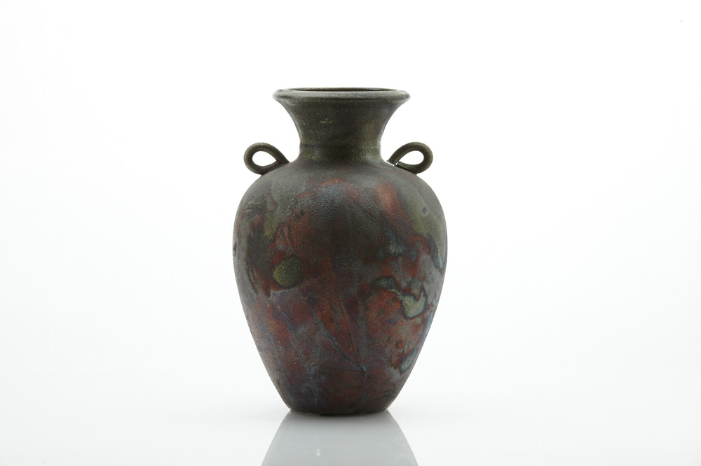 Modern Raku Pottery Vase