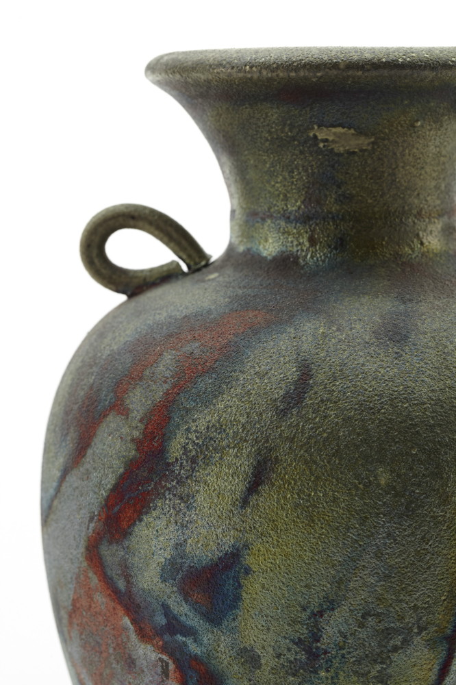 Modern Raku Pottery Vase