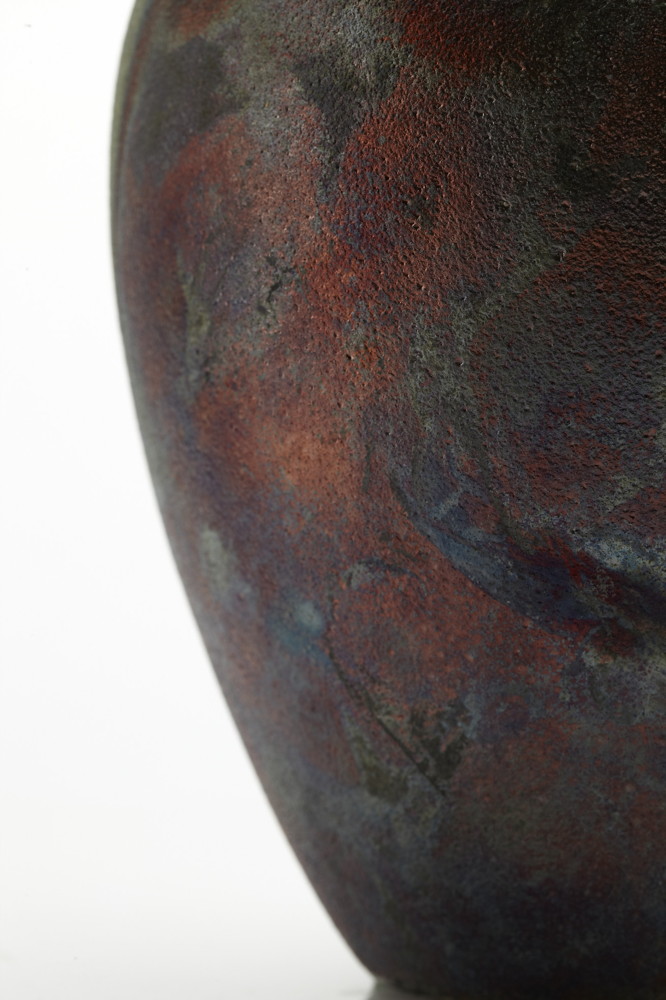 Modern Raku Pottery Vase