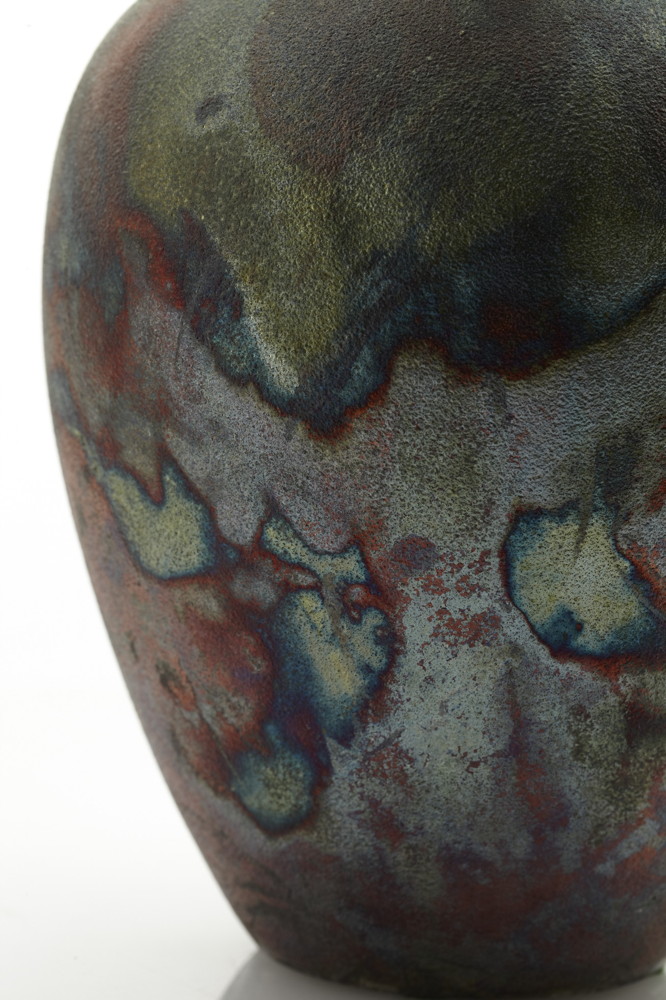 Modern Raku Pottery Vase