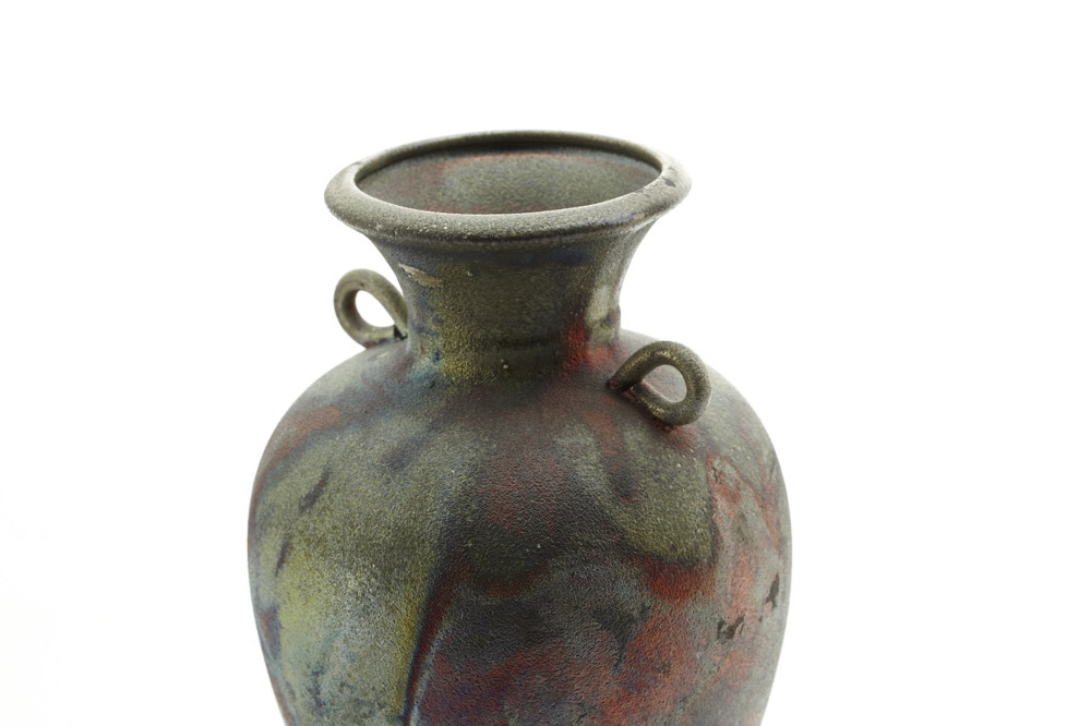 Modern Raku Pottery Vase