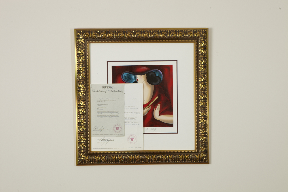 Linda Le Kinff Serigraph "Pelagie Joue de la Flute"