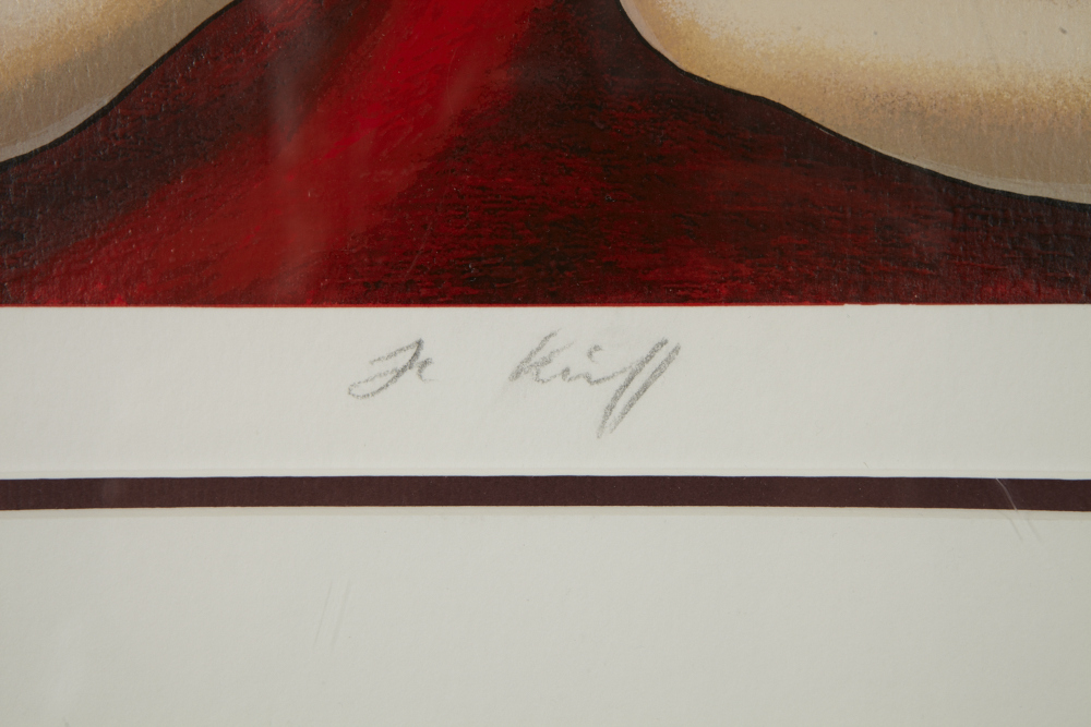 Linda Le Kinff Serigraph "Pelagie Joue de la Flute"