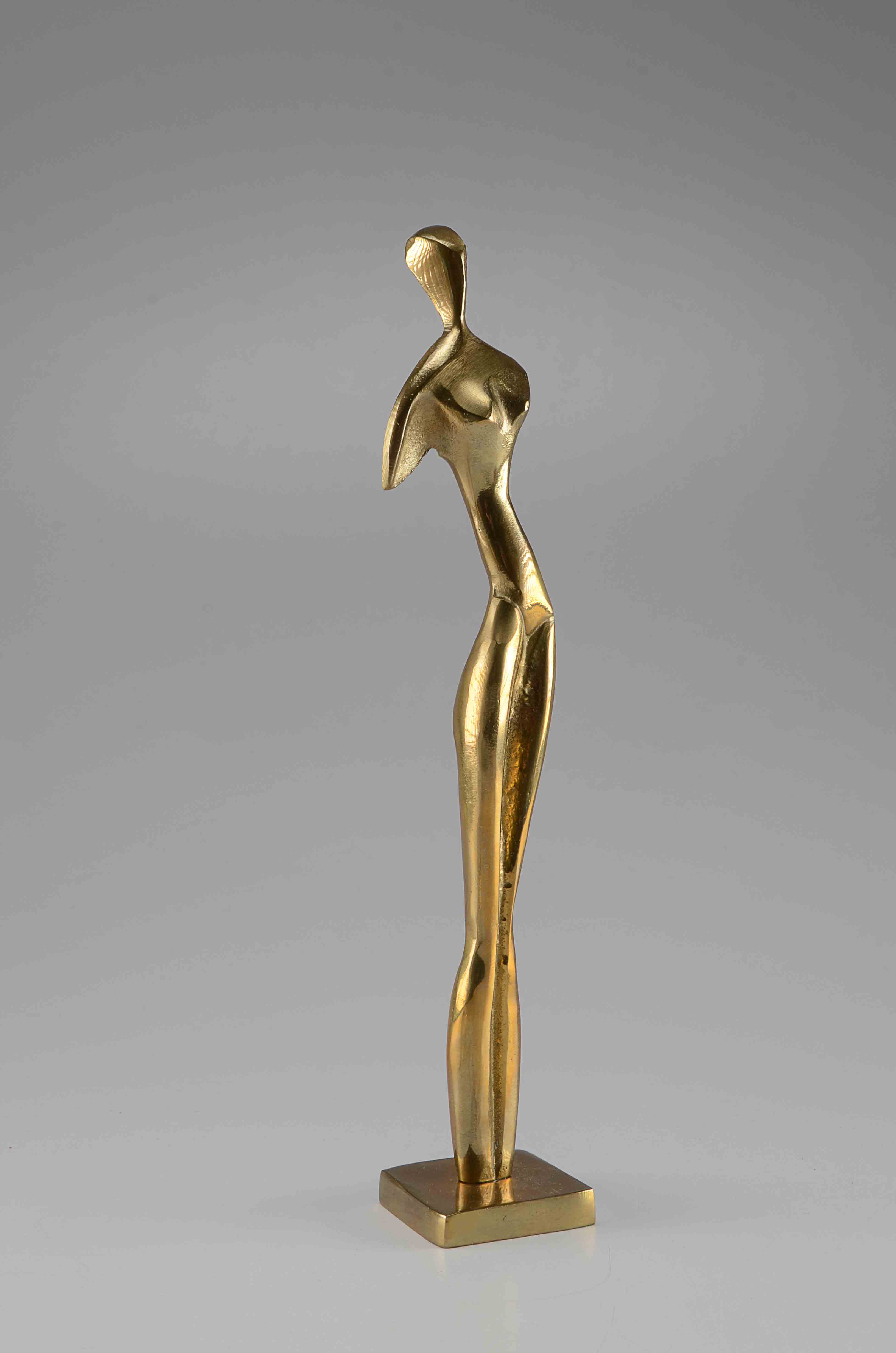 Trio of Modern Abstractionist Brass Sculptures