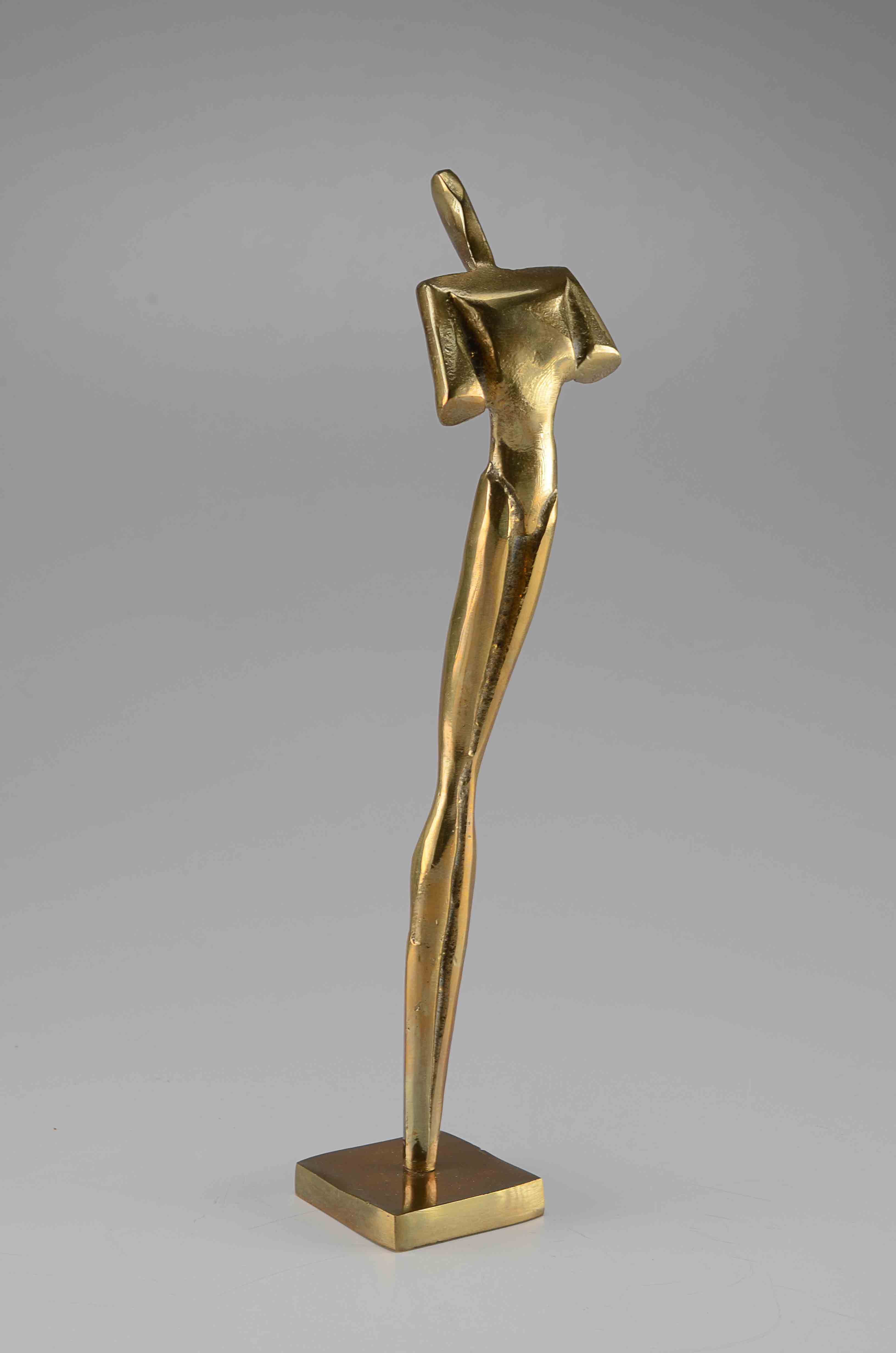 Trio of Modern Abstractionist Brass Sculptures