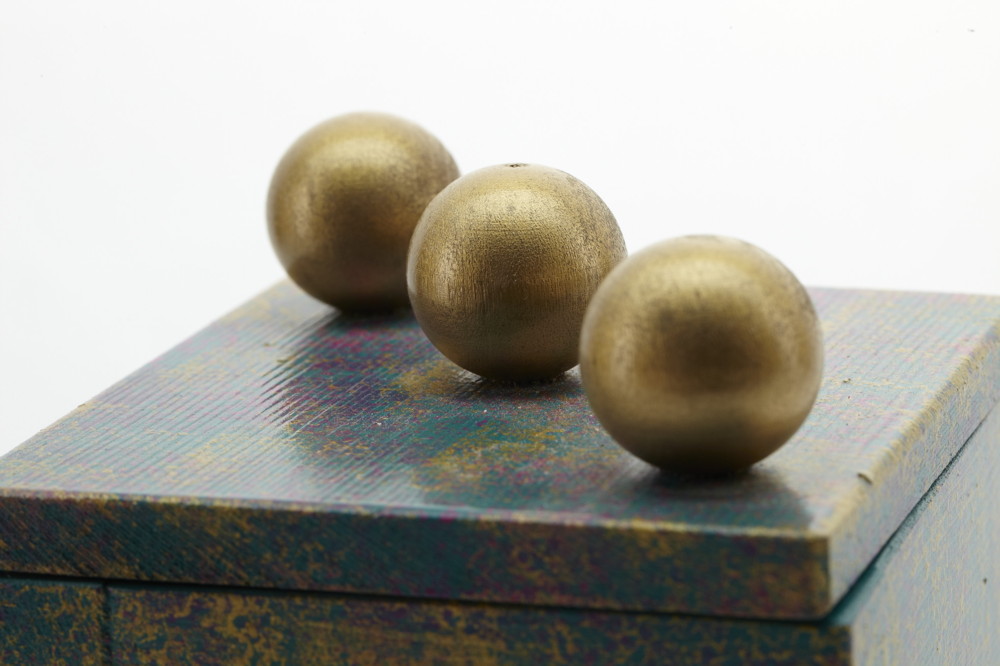 Modern Artisan - Made Wooden Box, Signed "Black Dog."