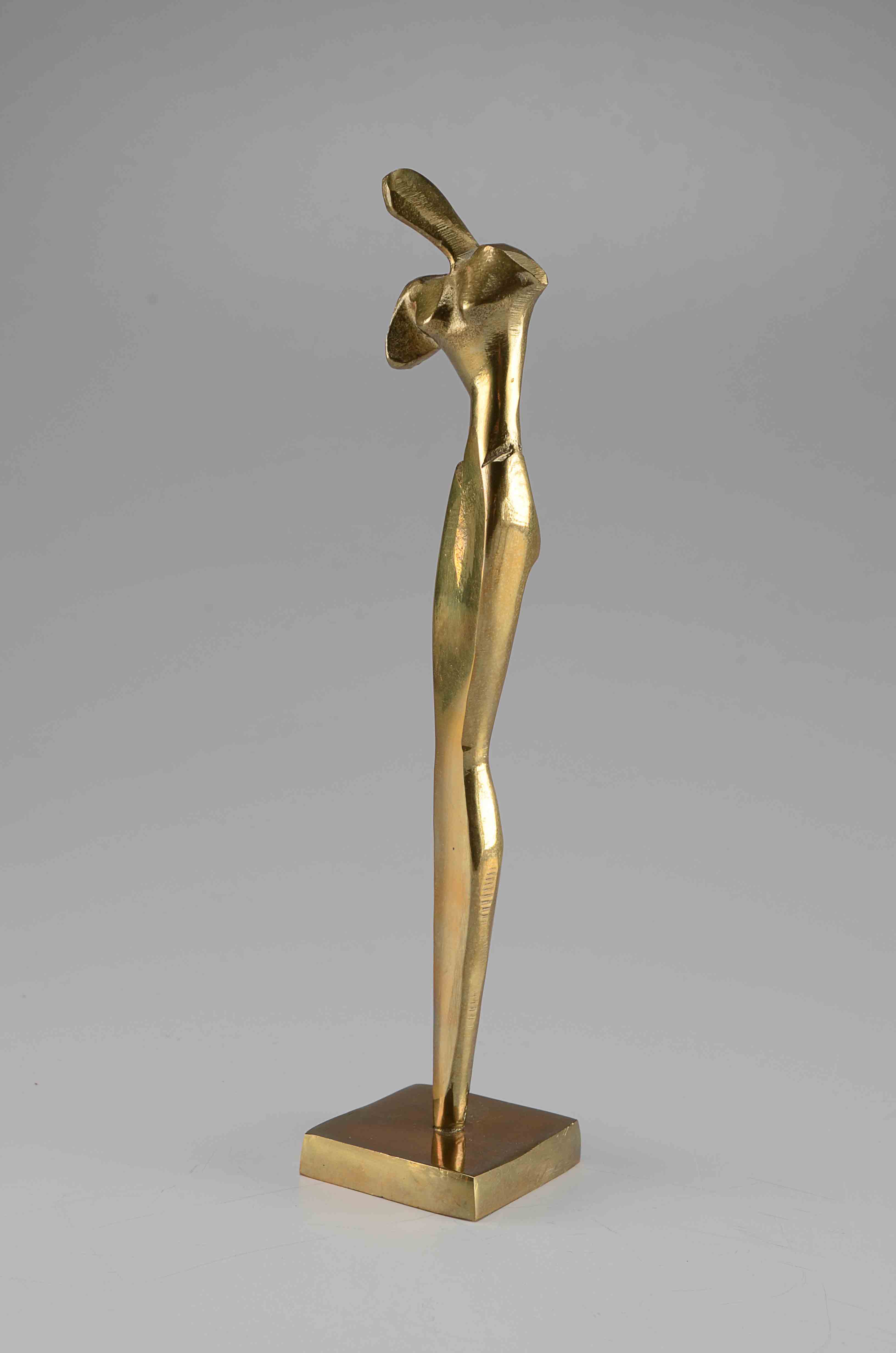 Trio of Modern Abstractionist Brass Sculptures