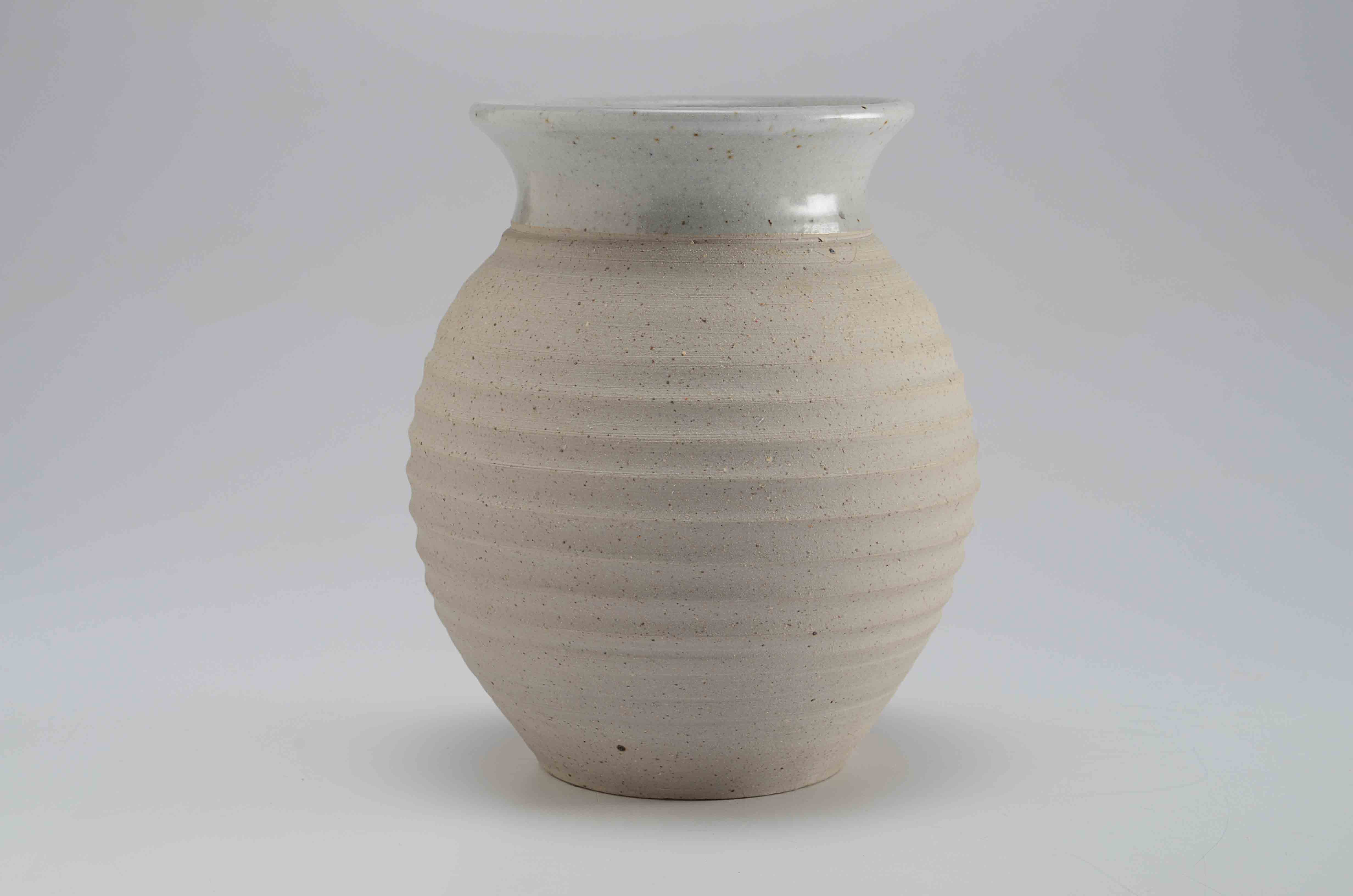 Pair of Contemporary Grey Pottery Vases